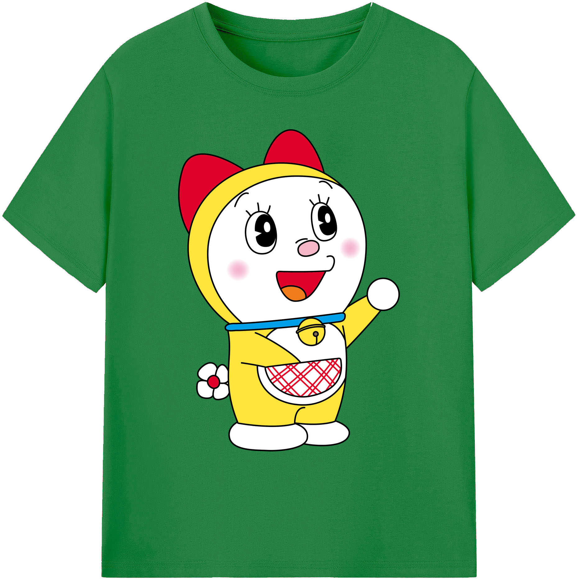（画像用） ドラえもん ドラミ Doraemon Dorami 綿100％ メンズ半袖Tシャツ｜肌触りやわらか＆通気性
