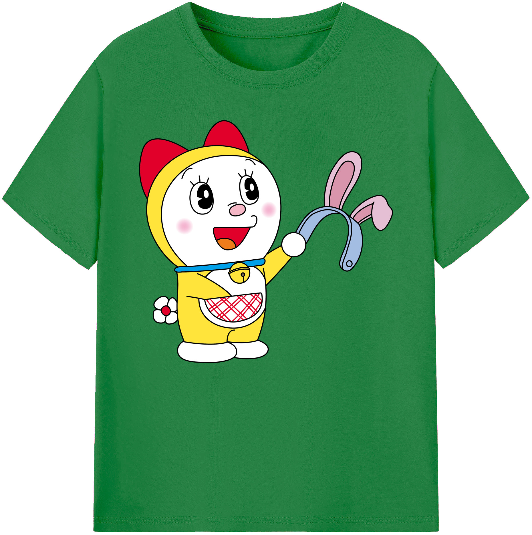 （画像用） ドラえもん ドラミ Doraemon Dorami 綿100％ メンズ半袖Tシャツ｜肌触りやわらか＆通気性