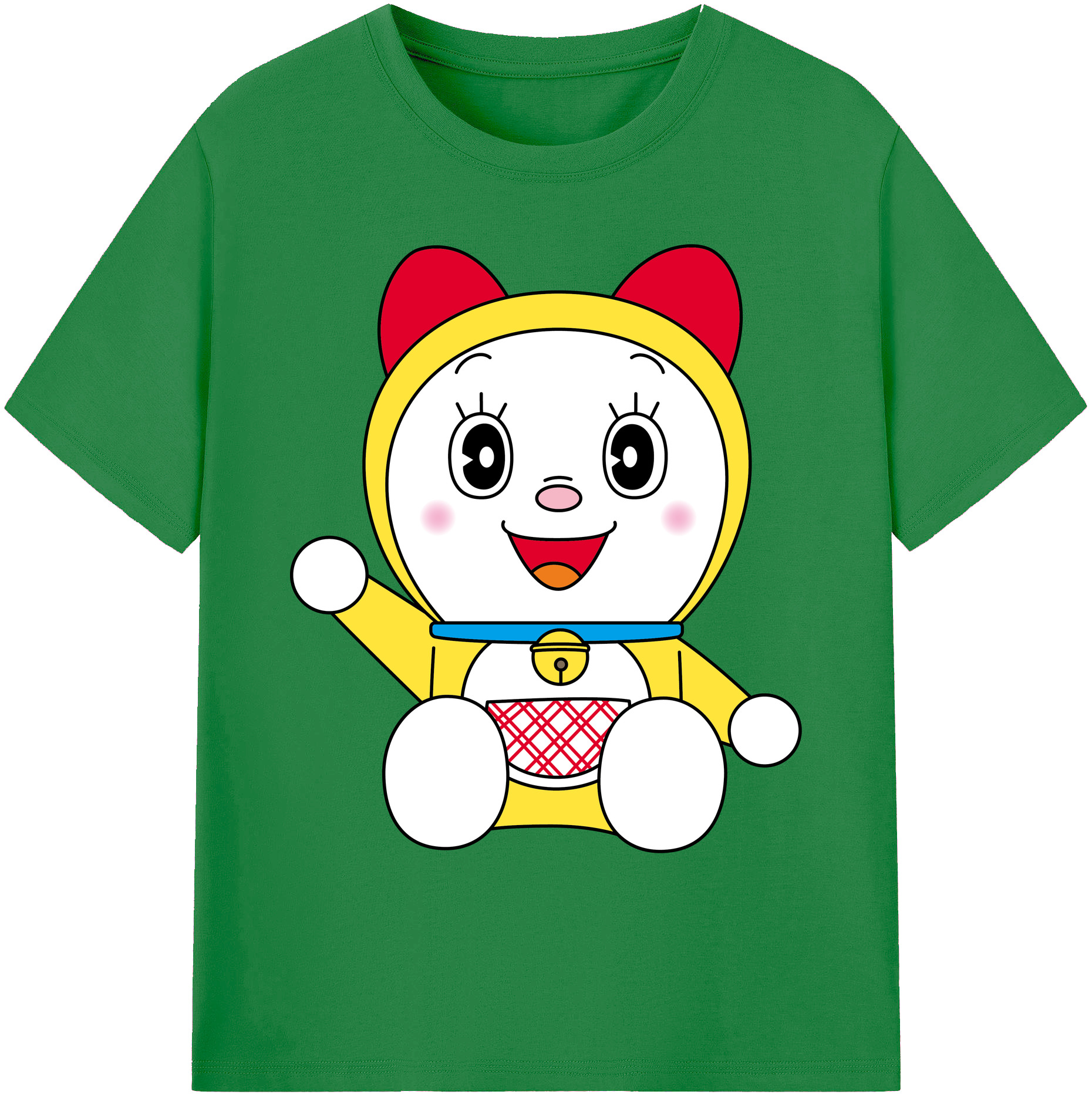 （画像用） ドラえもん ドラミ Doraemon Dorami 綿100％ メンズ半袖Tシャツ｜肌触りやわらか＆通気性