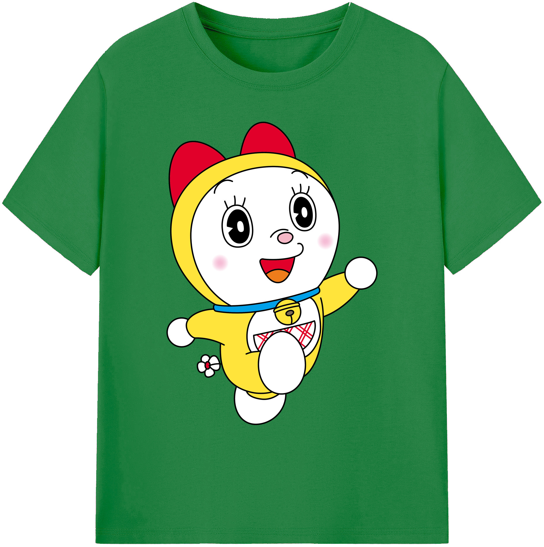 （画像用） ドラえもん ドラミ Doraemon Dorami 綿100％ メンズ半袖Tシャツ｜肌触りやわらか＆通気性