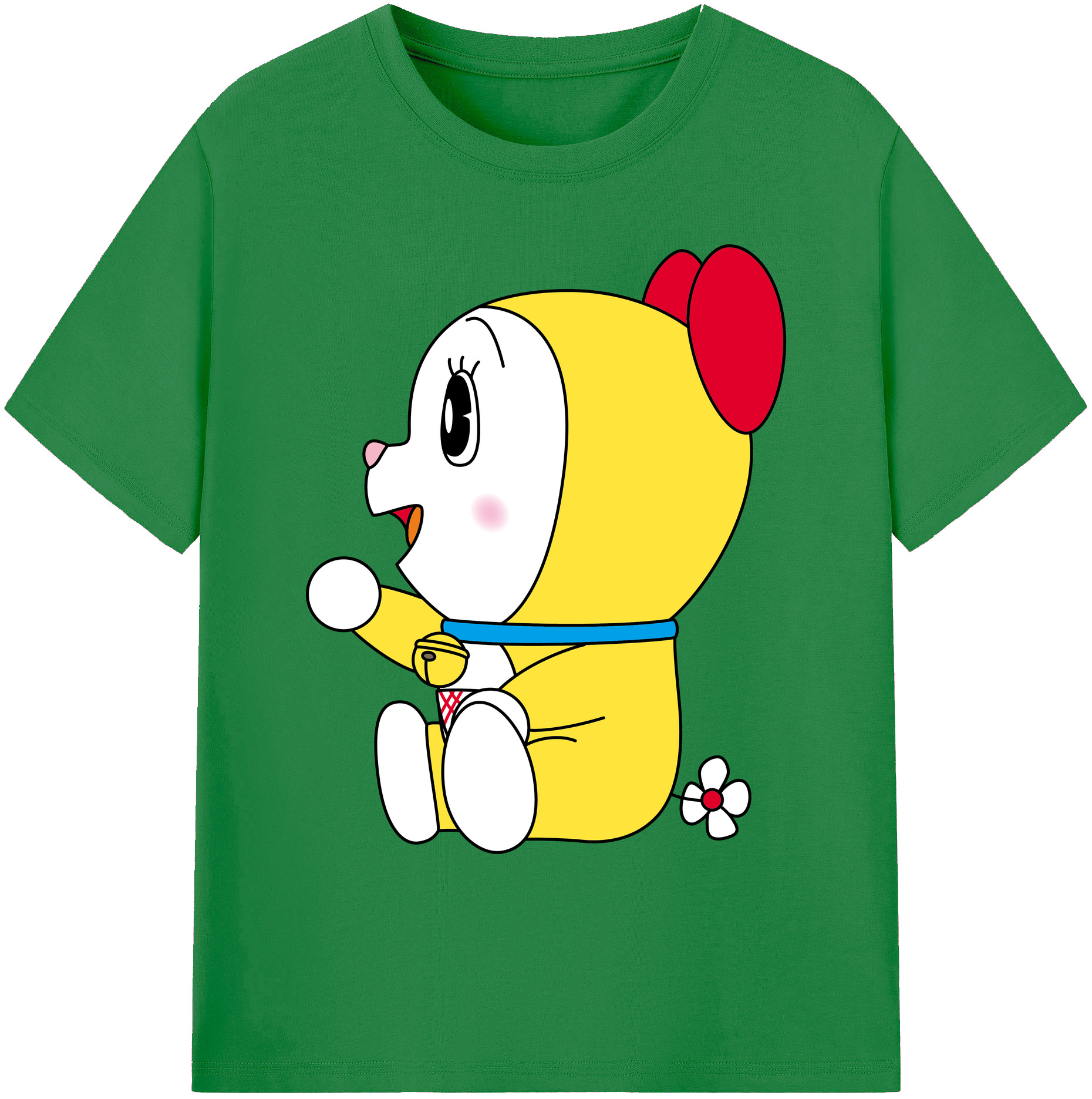 （画像用） ドラえもん ドラミ Doraemon Dorami 綿100％ メンズ半袖Tシャツ｜肌触りやわらか＆通気性