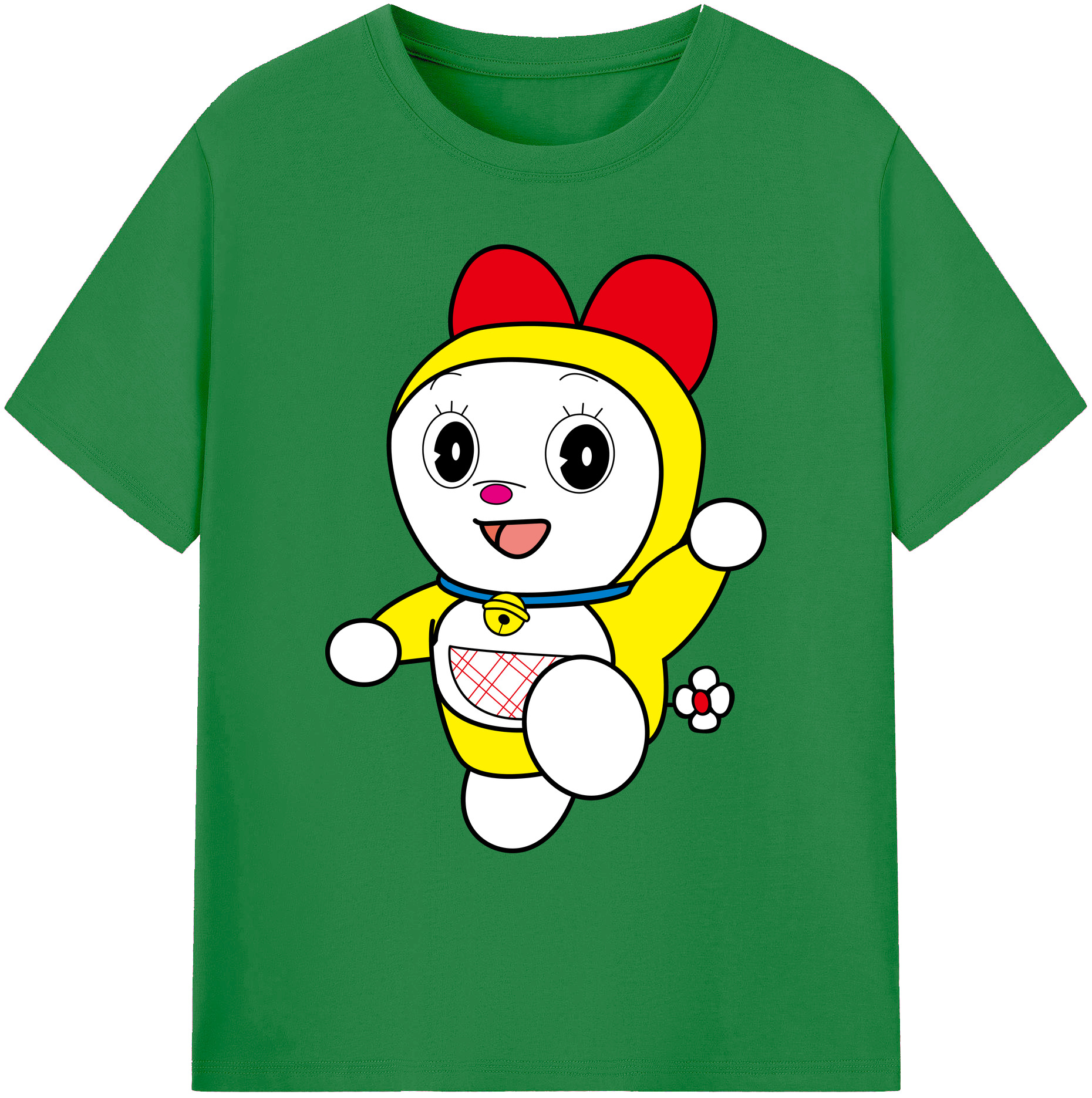 （画像用） ドラえもん ドラミ Doraemon Dorami 綿100％ メンズ半袖Tシャツ｜肌触りやわらか＆通気性