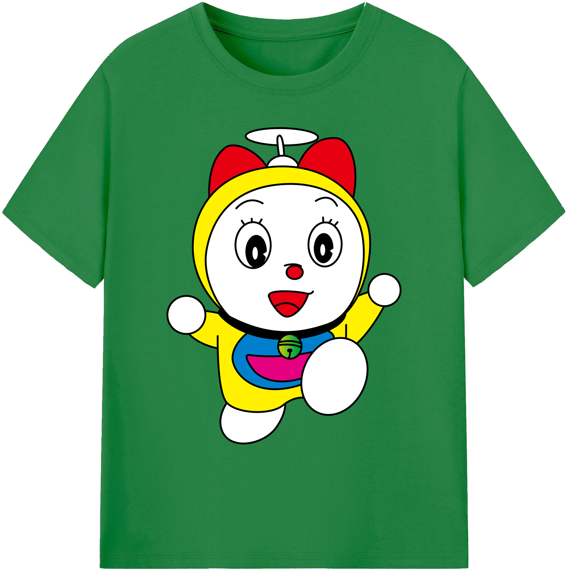 （画像用） ドラえもん ドラミ Doraemon Dorami 綿100％ メンズ半袖Tシャツ｜肌触りやわらか＆通気性