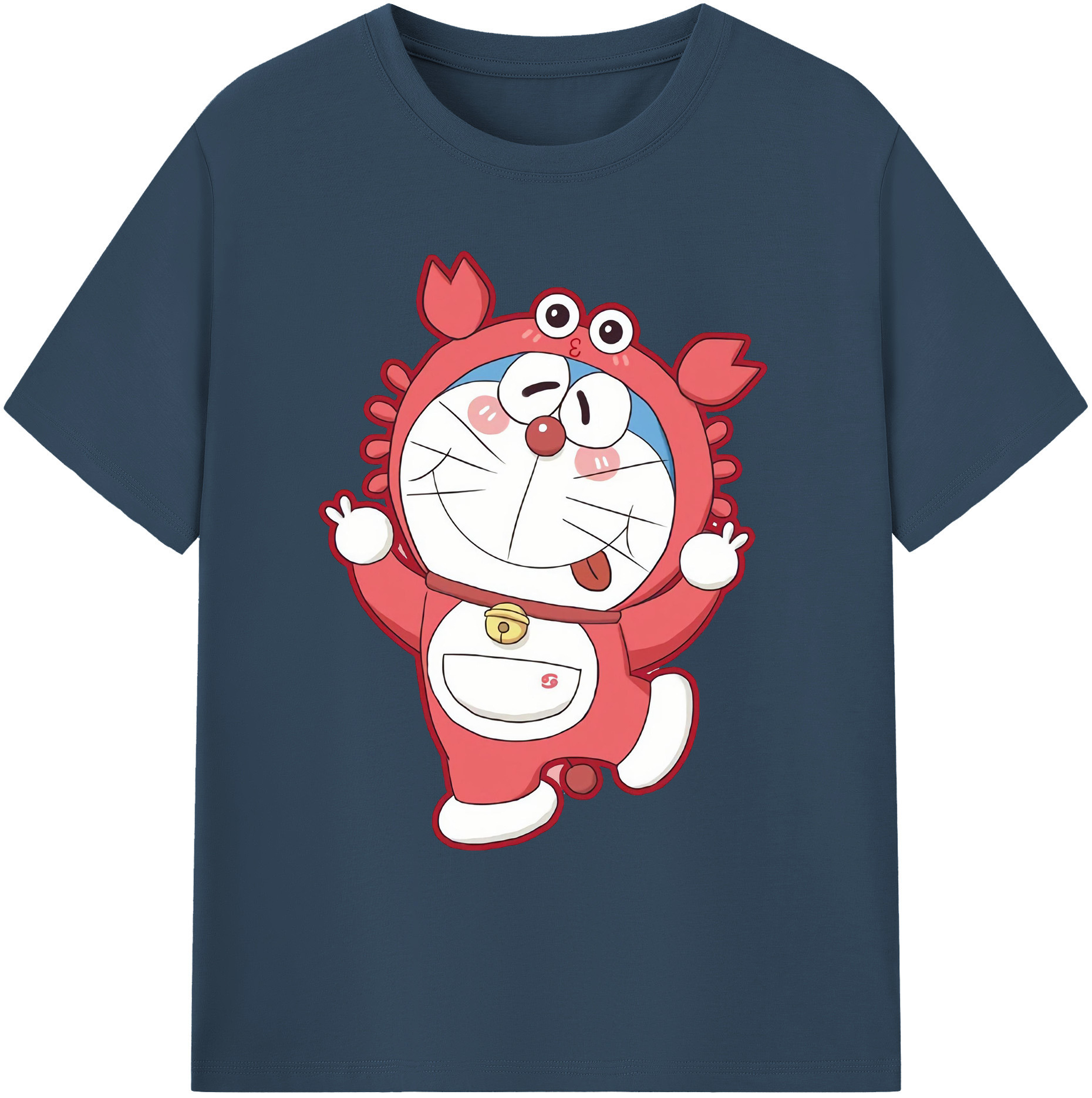 （画像用） ドラえもん Doraemon 綿100％ メンズ半袖Tシャツ｜肌触りやわらか＆通気性