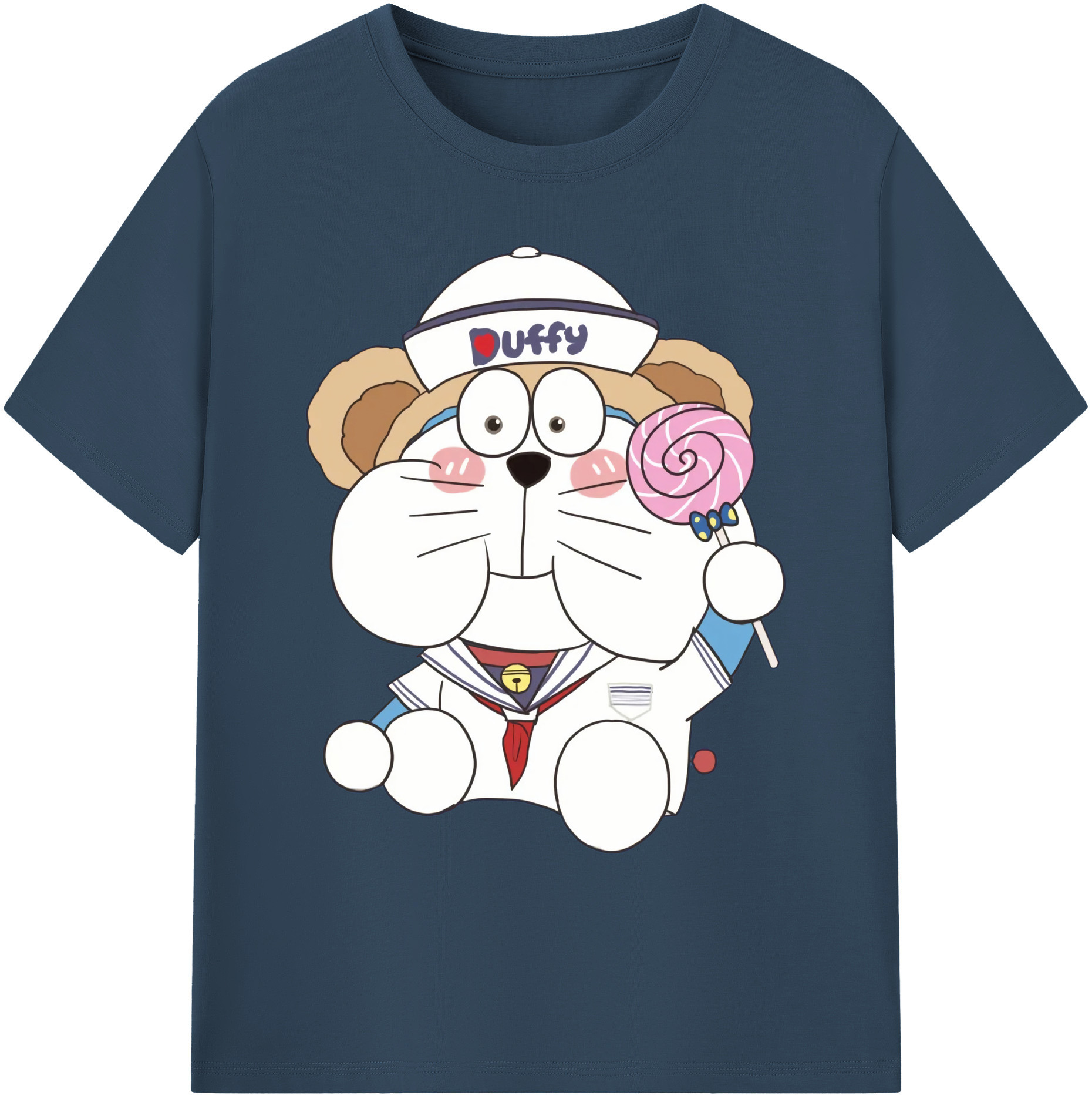（画像用） ドラえもん Doraemon 綿100％ メンズ半袖Tシャツ｜肌触りやわらか＆通気性