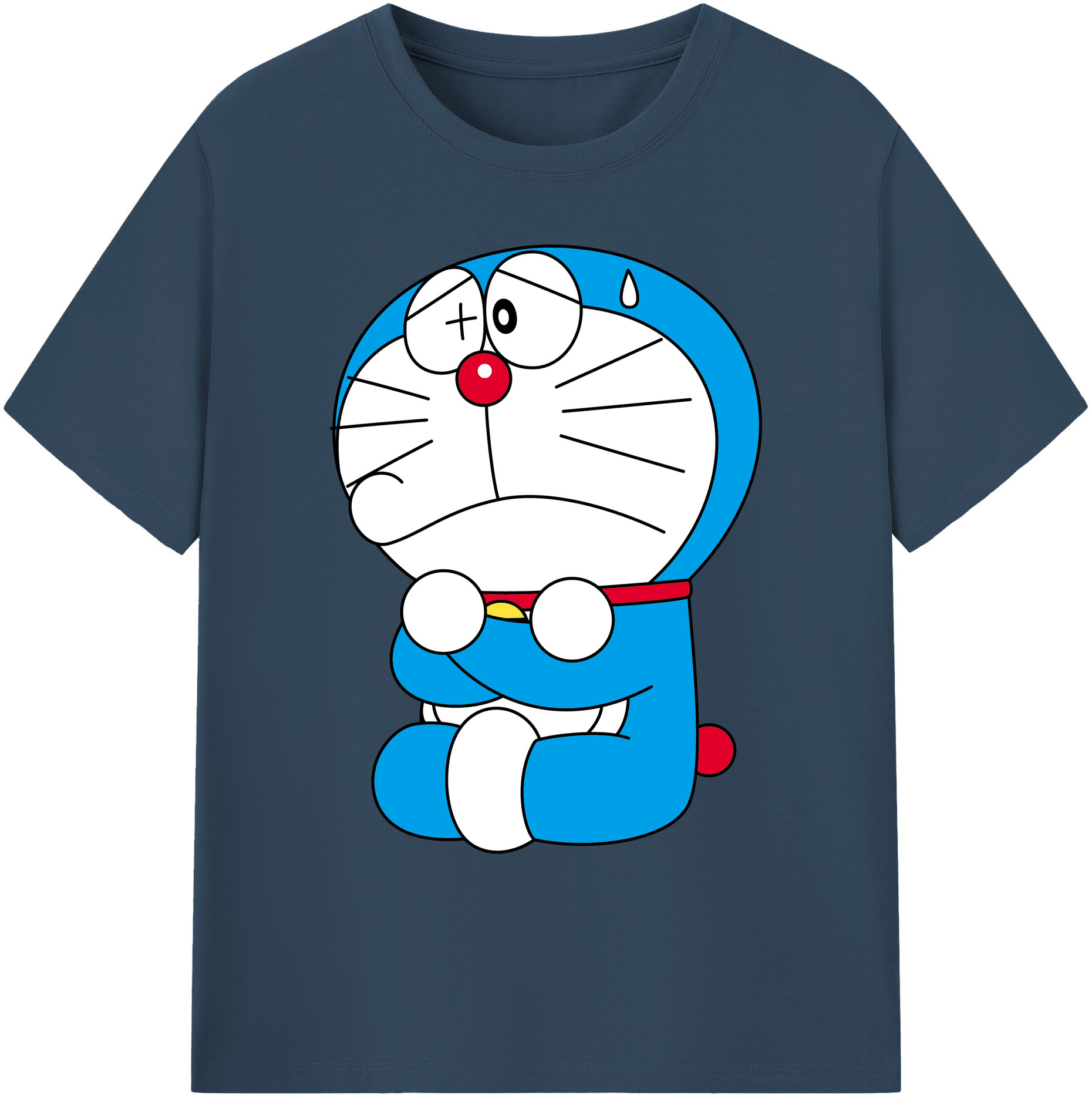 （画像用） ドラえもん Doraemon 綿100％ メンズ半袖Tシャツ｜肌触りやわらか＆通気性