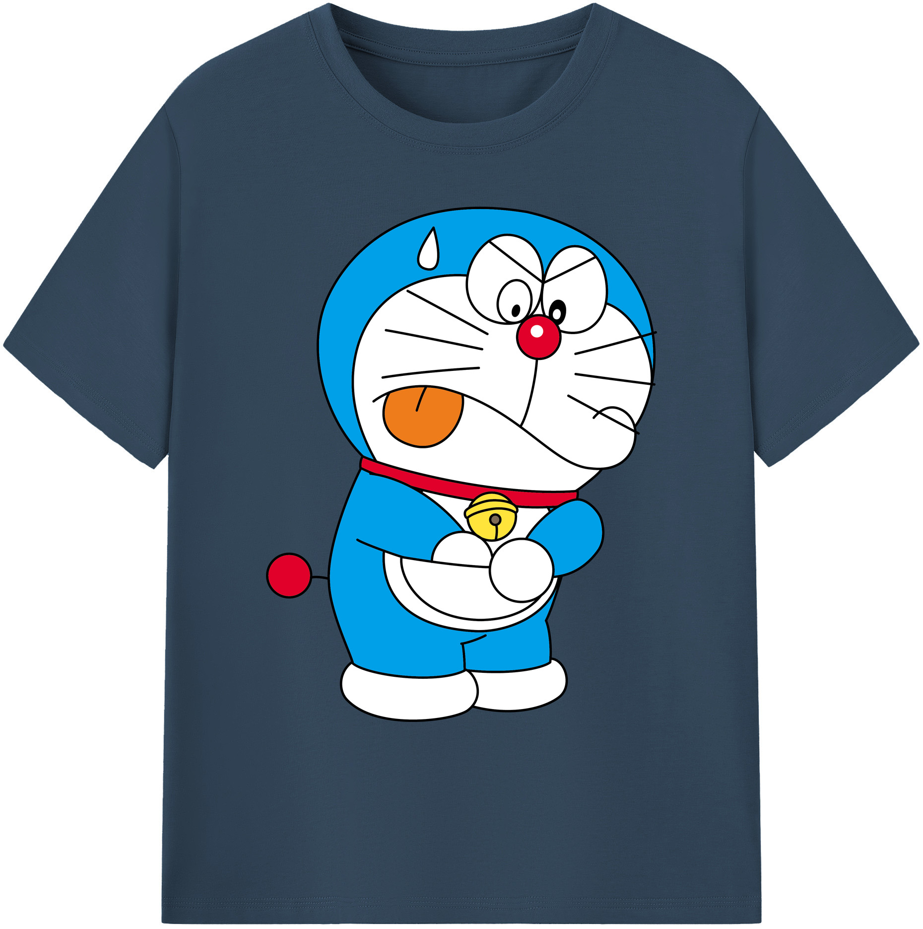 （画像用） ドラえもん Doraemon 綿100％ メンズ半袖Tシャツ｜肌触りやわらか＆通気性