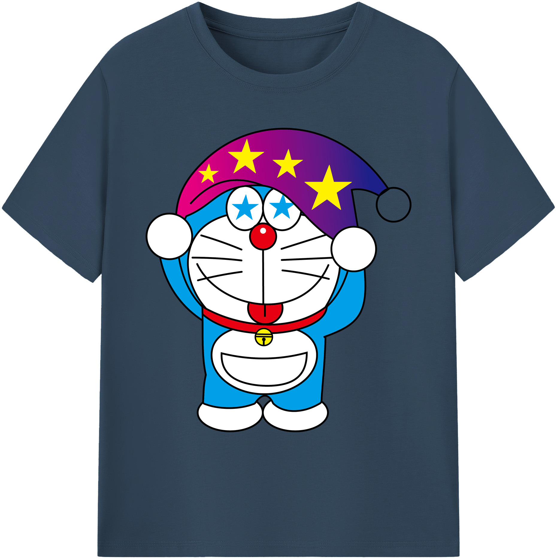 （画像用） ドラえもん Doraemon 綿100％ メンズ半袖Tシャツ｜肌触りやわらか＆通気性