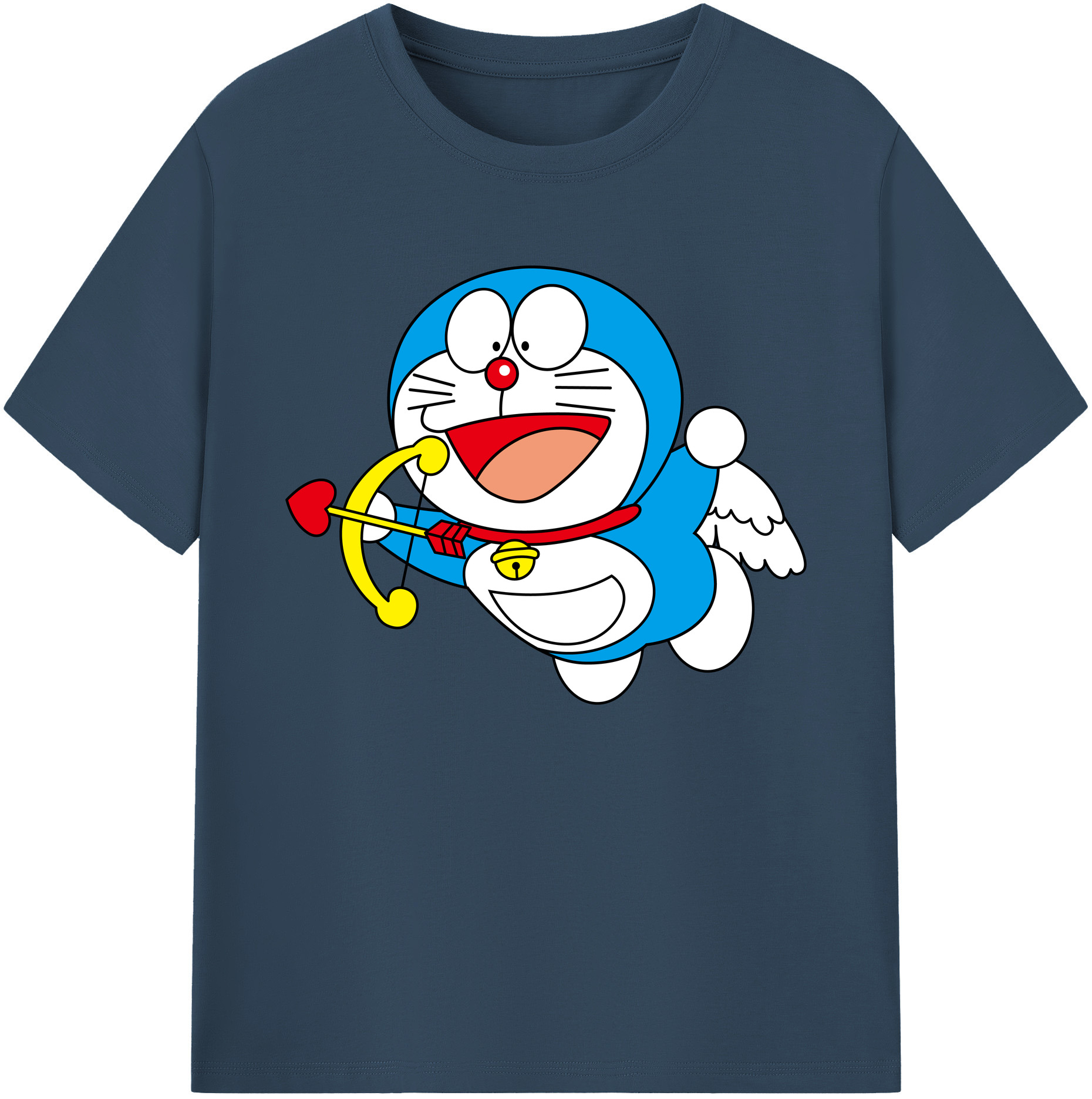 （画像用） ドラえもん Doraemon 綿100％ メンズ半袖Tシャツ｜肌触りやわらか＆通気性