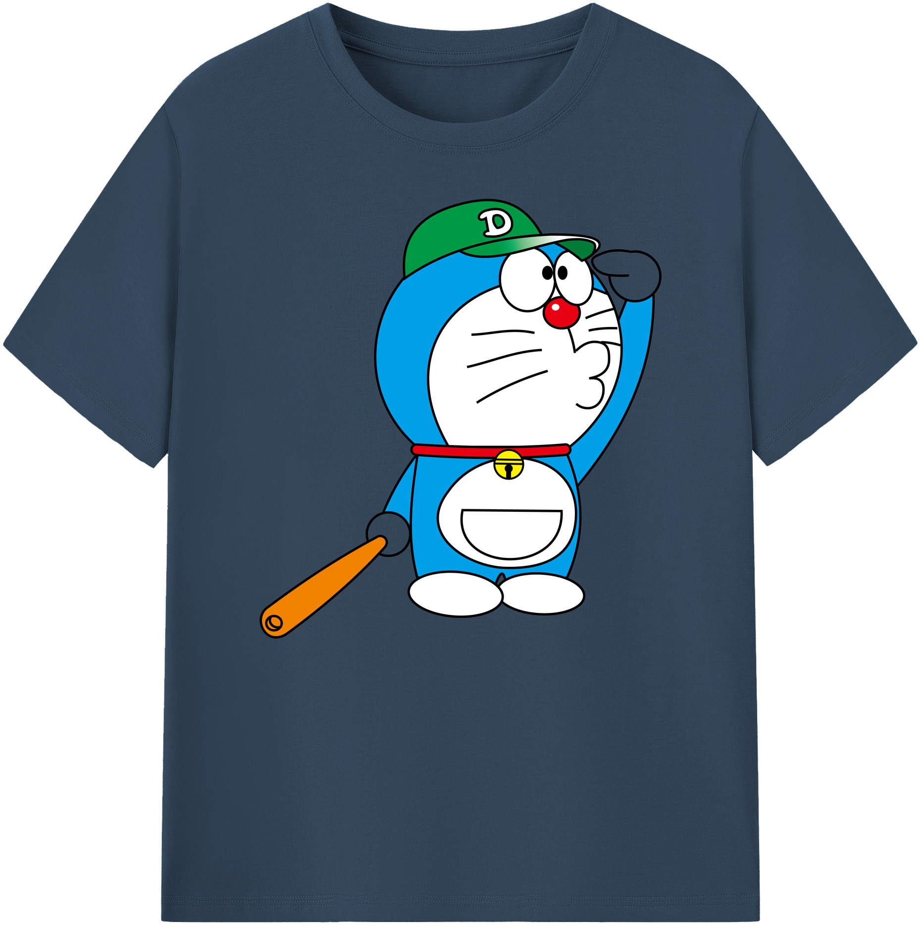 （画像用） ドラえもん Doraemon 綿100％ メンズ半袖Tシャツ｜肌触りやわらか＆通気性
