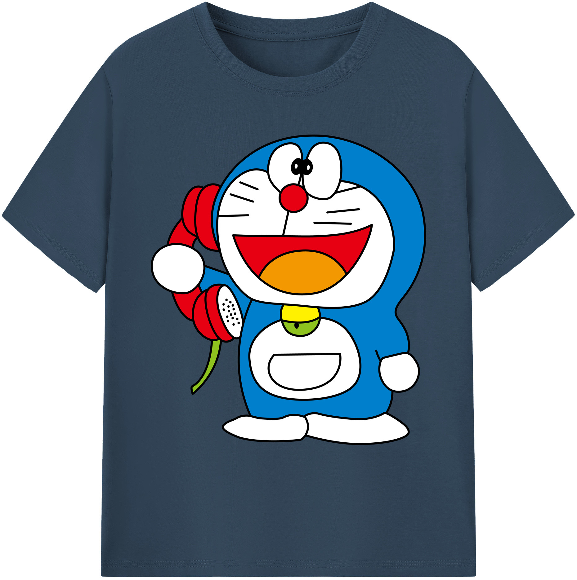 （画像用） ドラえもん Doraemon 綿100％ メンズ半袖Tシャツ｜肌触りやわらか＆通気性