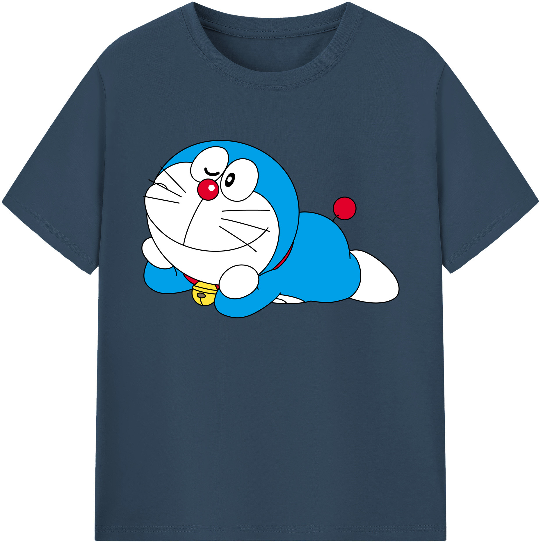 （画像用） ドラえもん Doraemon 綿100％ メンズ半袖Tシャツ｜肌触りやわらか＆通気性