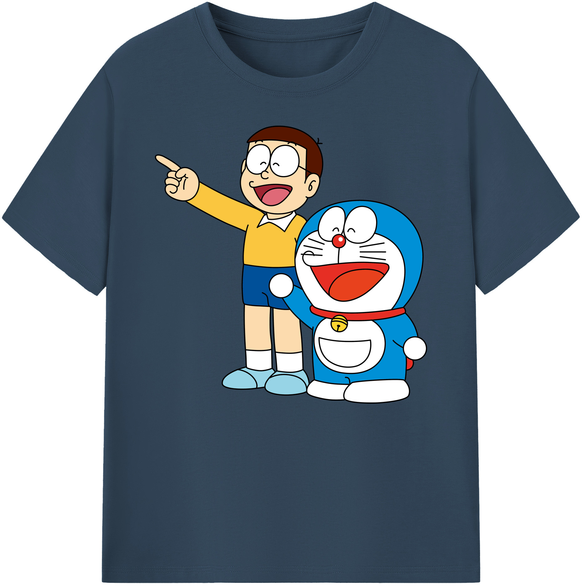 （画像用） ドラえもん 野比 のび太 Doraemon Nobita Nobi 綿100％ メンズ半袖Tシャツ｜肌触りやわらか＆通気性