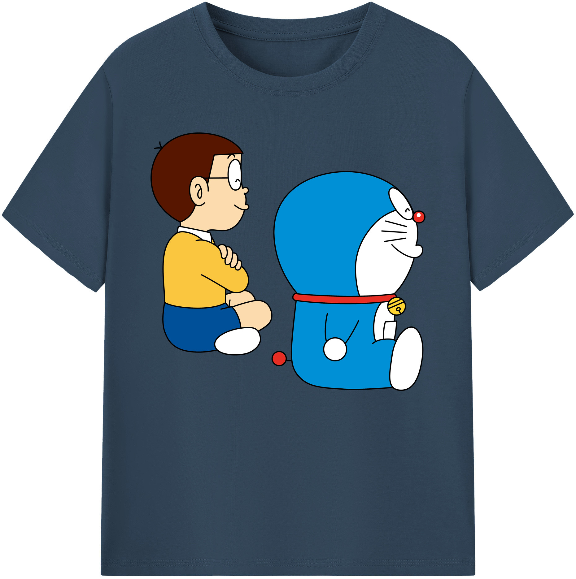 （画像用） ドラえもん 野比 のび太 Doraemon Nobita Nobi 綿100％ メンズ半袖Tシャツ｜肌触りやわらか＆通気性