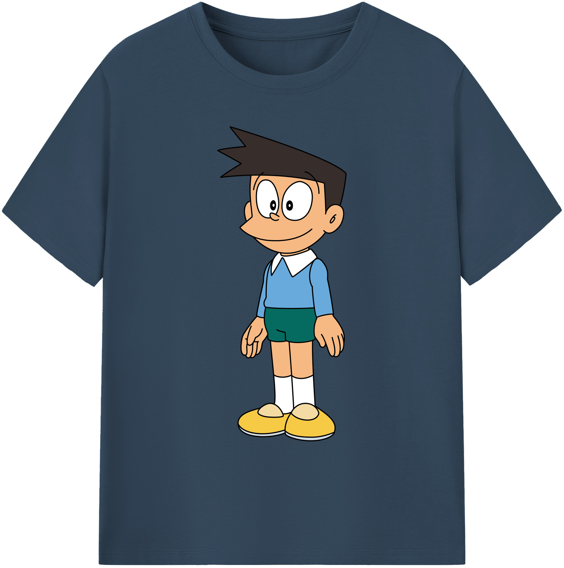 （画像用） ドラえもん 骨川 スネ夫 Doraemon Honekawa Suneo 綿100％ メンズ半袖Tシャツ｜肌触りやわらか＆通気性