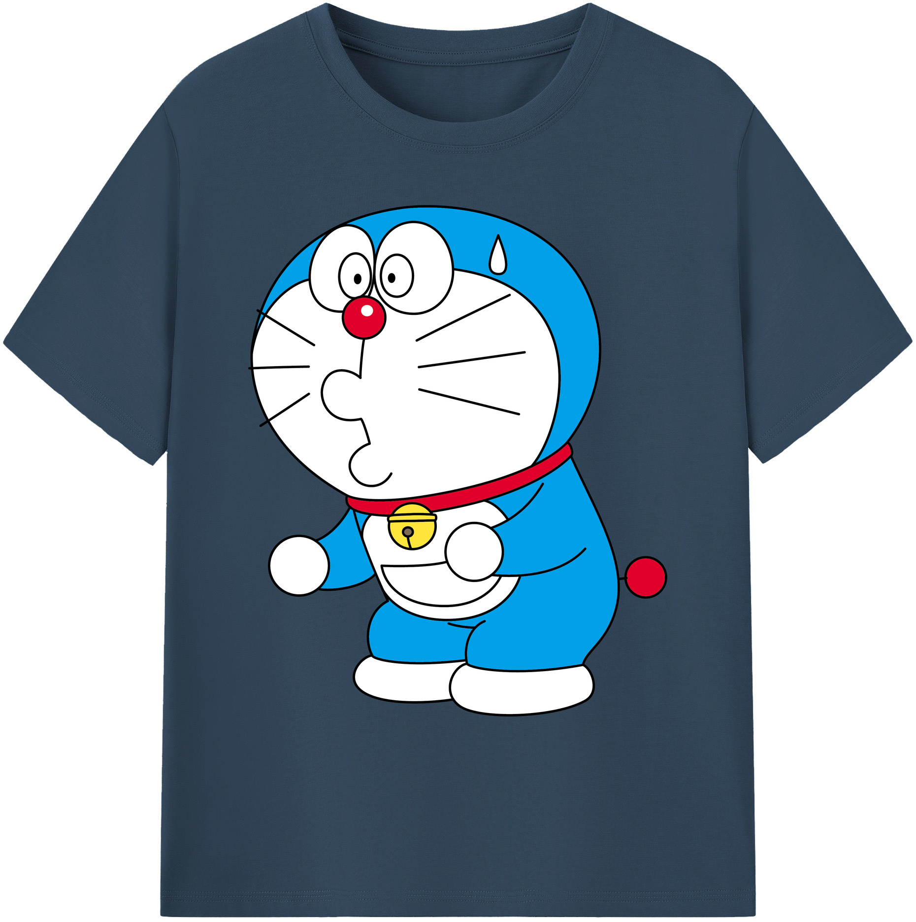 （画像用） ドラえもん Doraemon 綿100％ メンズ半袖Tシャツ｜肌触りやわらか＆通気性