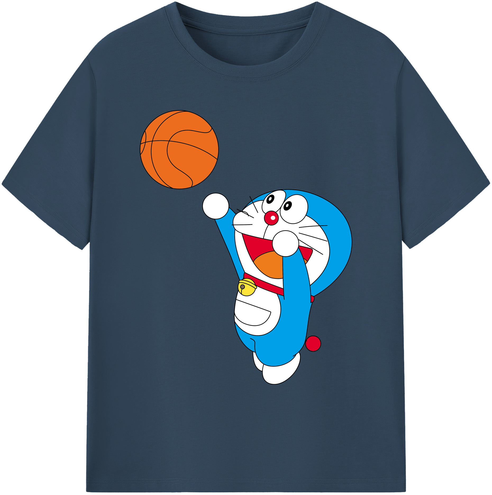 （画像用） ドラえもん Doraemon 綿100％ メンズ半袖Tシャツ｜肌触りやわらか＆通気性