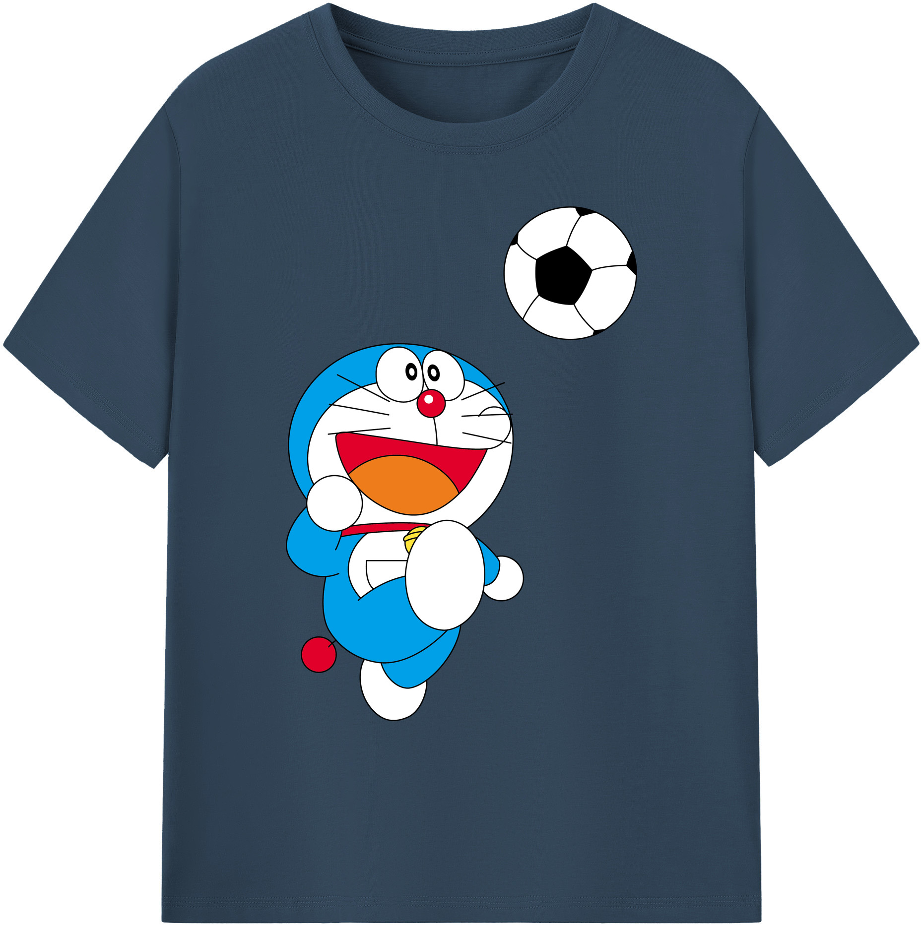 （画像用） ドラえもん Doraemon 綿100％ メンズ半袖Tシャツ｜肌触りやわらか＆通気性