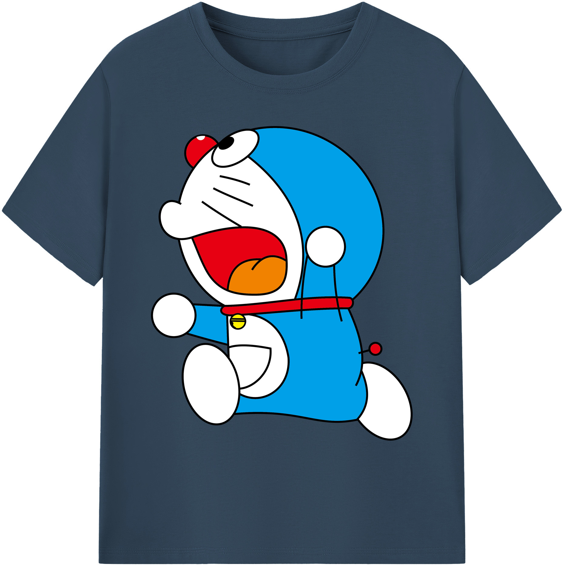（画像用） ドラえもん Doraemon 綿100％ メンズ半袖Tシャツ｜肌触りやわらか＆通気性