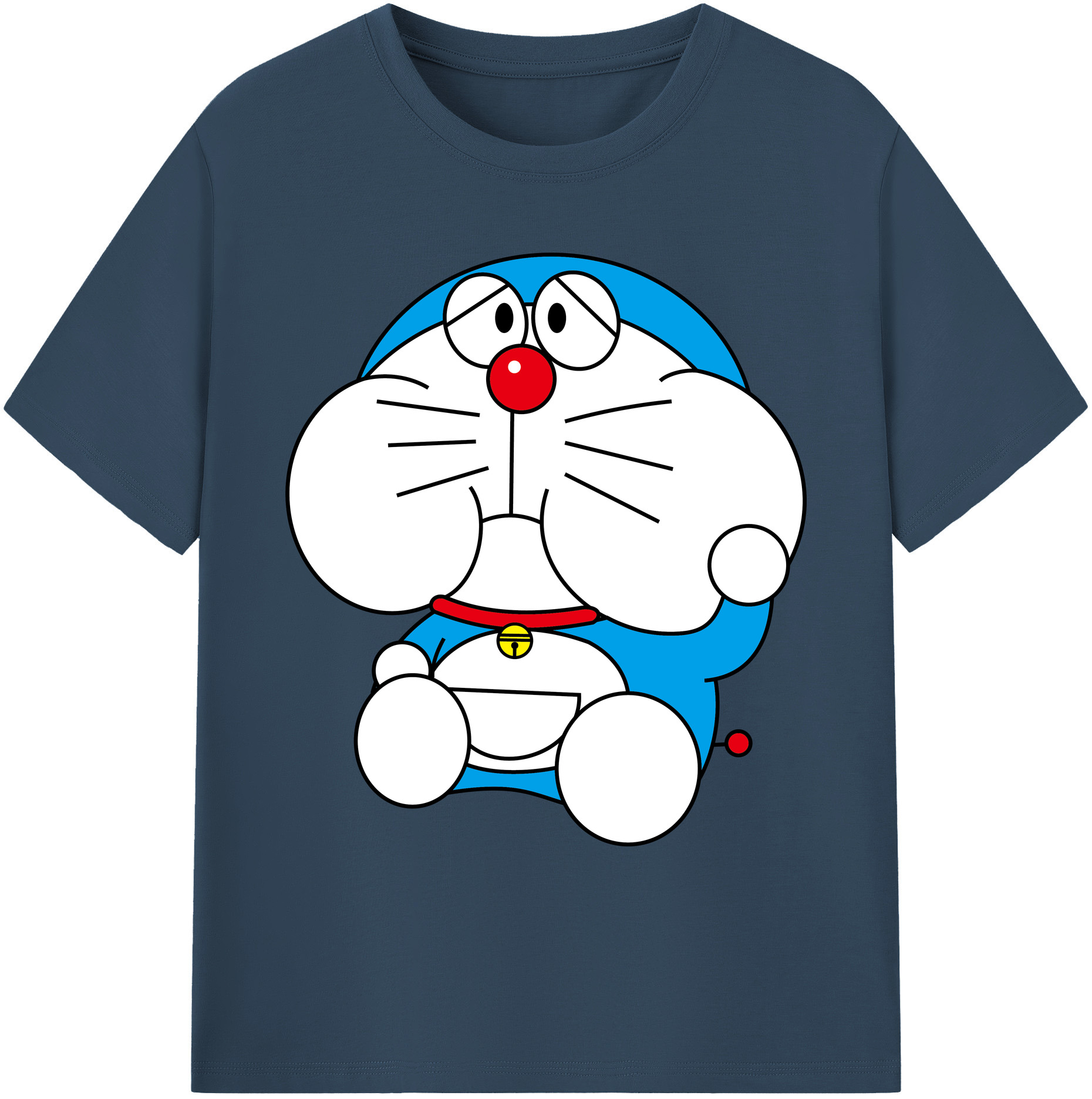 （画像用） ドラえもん Doraemon 綿100％ メンズ半袖Tシャツ｜肌触りやわらか＆通気性