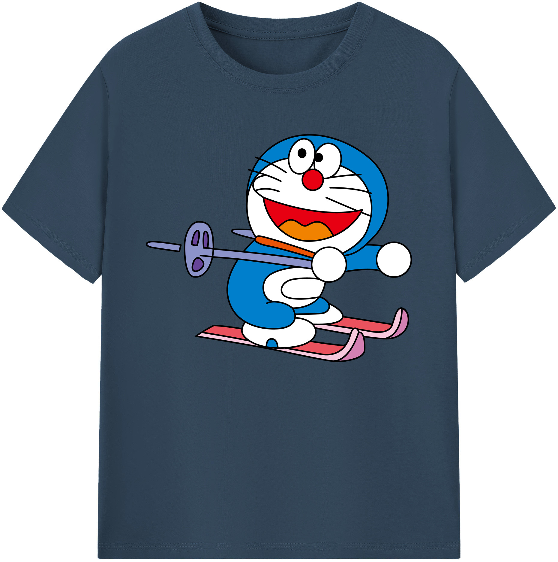 （画像用） ドラえもん Doraemon 綿100％ メンズ半袖Tシャツ｜肌触りやわらか＆通気性