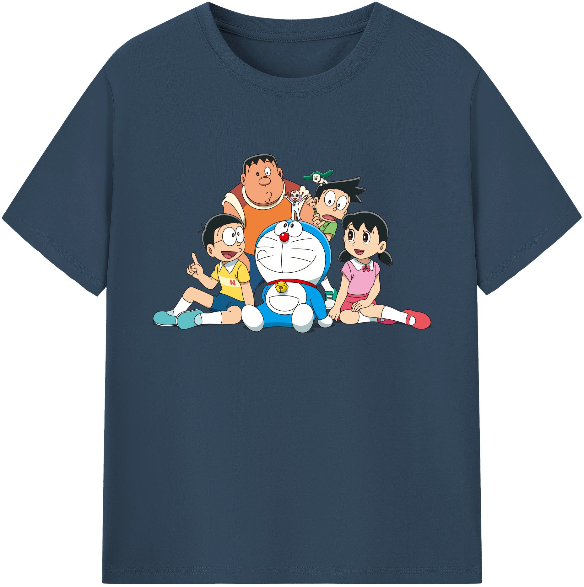 （画像用） ドラえもん Doraemon 綿100％ メンズ半袖Tシャツ｜肌触りやわらか＆通気性