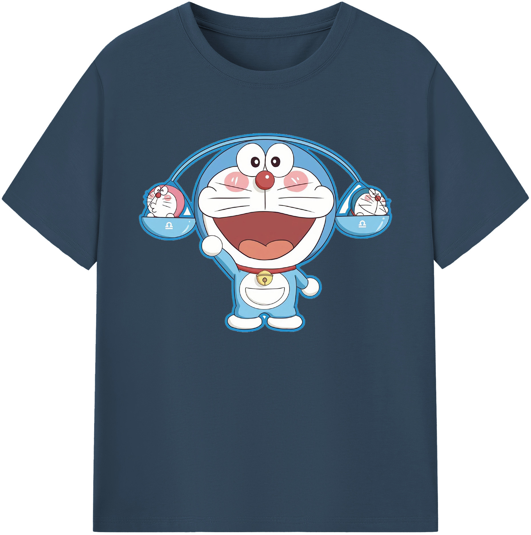 （画像用） ドラえもん Doraemon 綿100％ メンズ半袖Tシャツ｜肌触りやわらか＆通気性