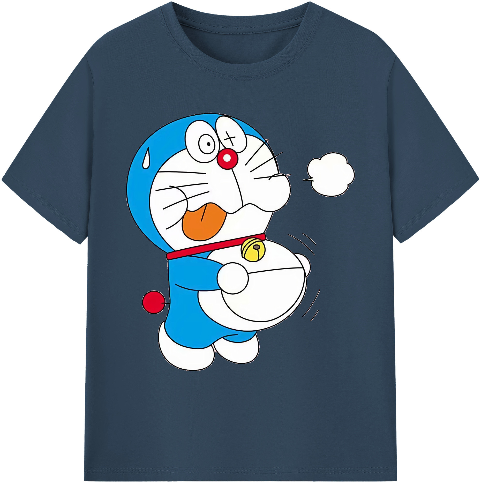 （画像用） ドラえもん Doraemon 綿100％ メンズ半袖Tシャツ｜肌触りやわらか＆通気性