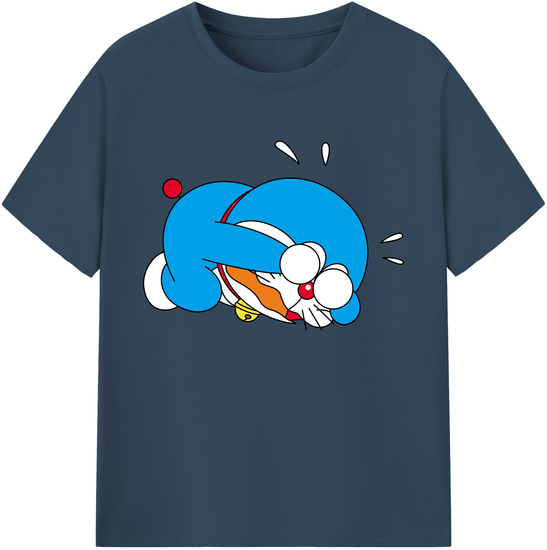 （画像用） ドラえもん Doraemon 綿100％ メンズ半袖Tシャツ｜肌触りやわらか＆通気性
