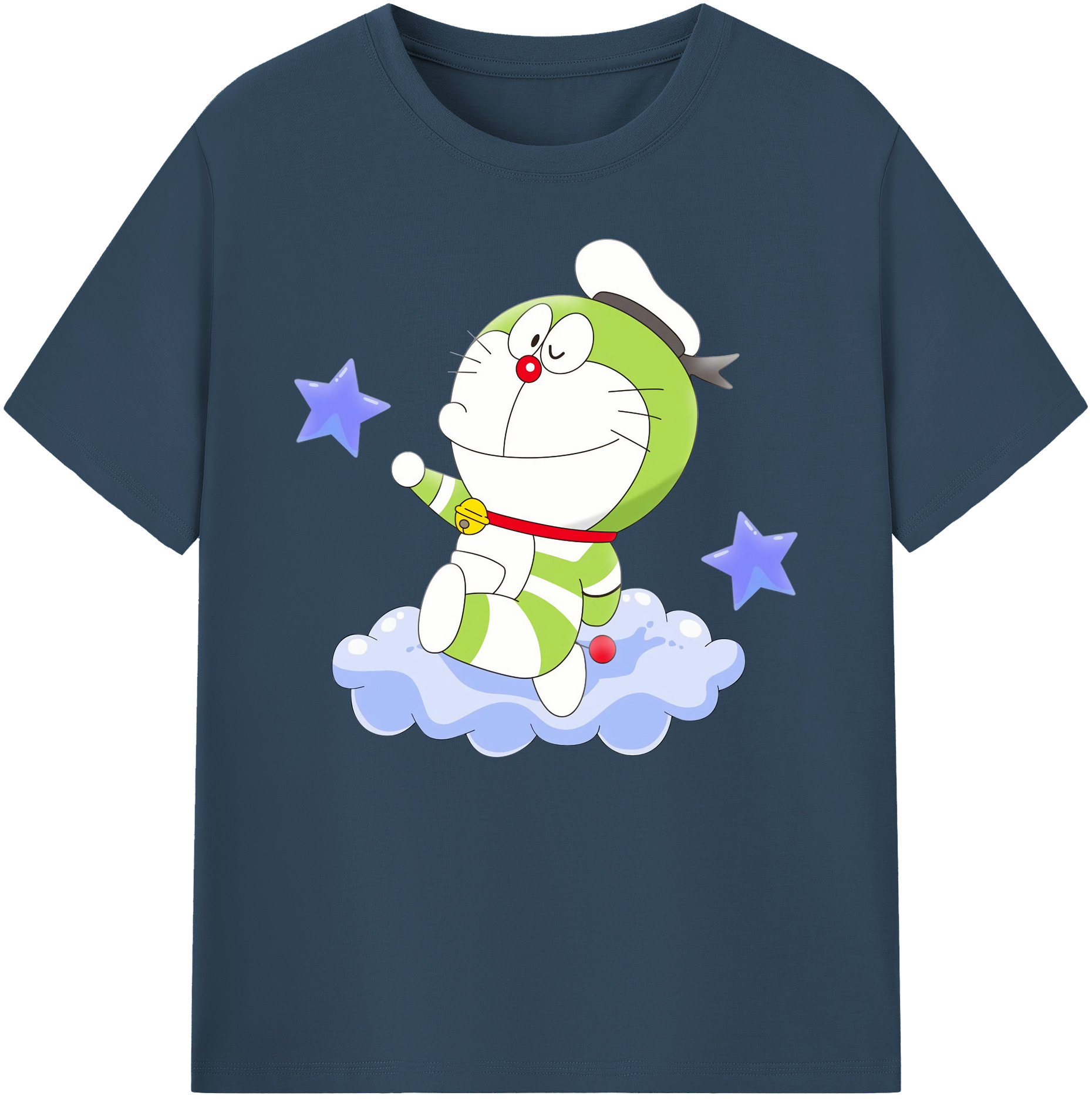 （画像用） ドラえもん Doraemon 綿100％ メンズ半袖Tシャツ｜肌触りやわらか＆通気性