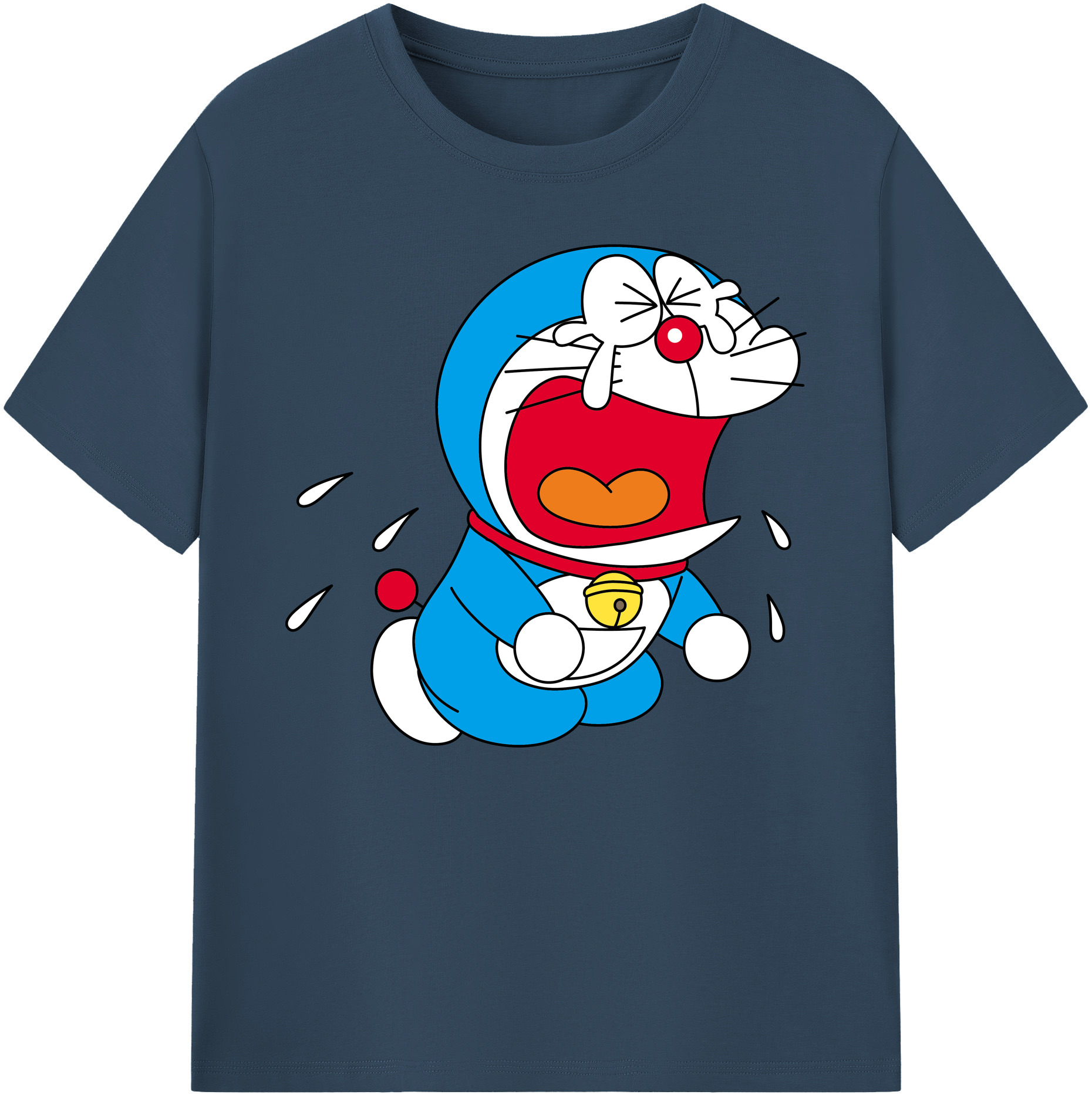 （画像用） ドラえもん Doraemon 綿100％ メンズ半袖Tシャツ｜肌触りやわらか＆通気性