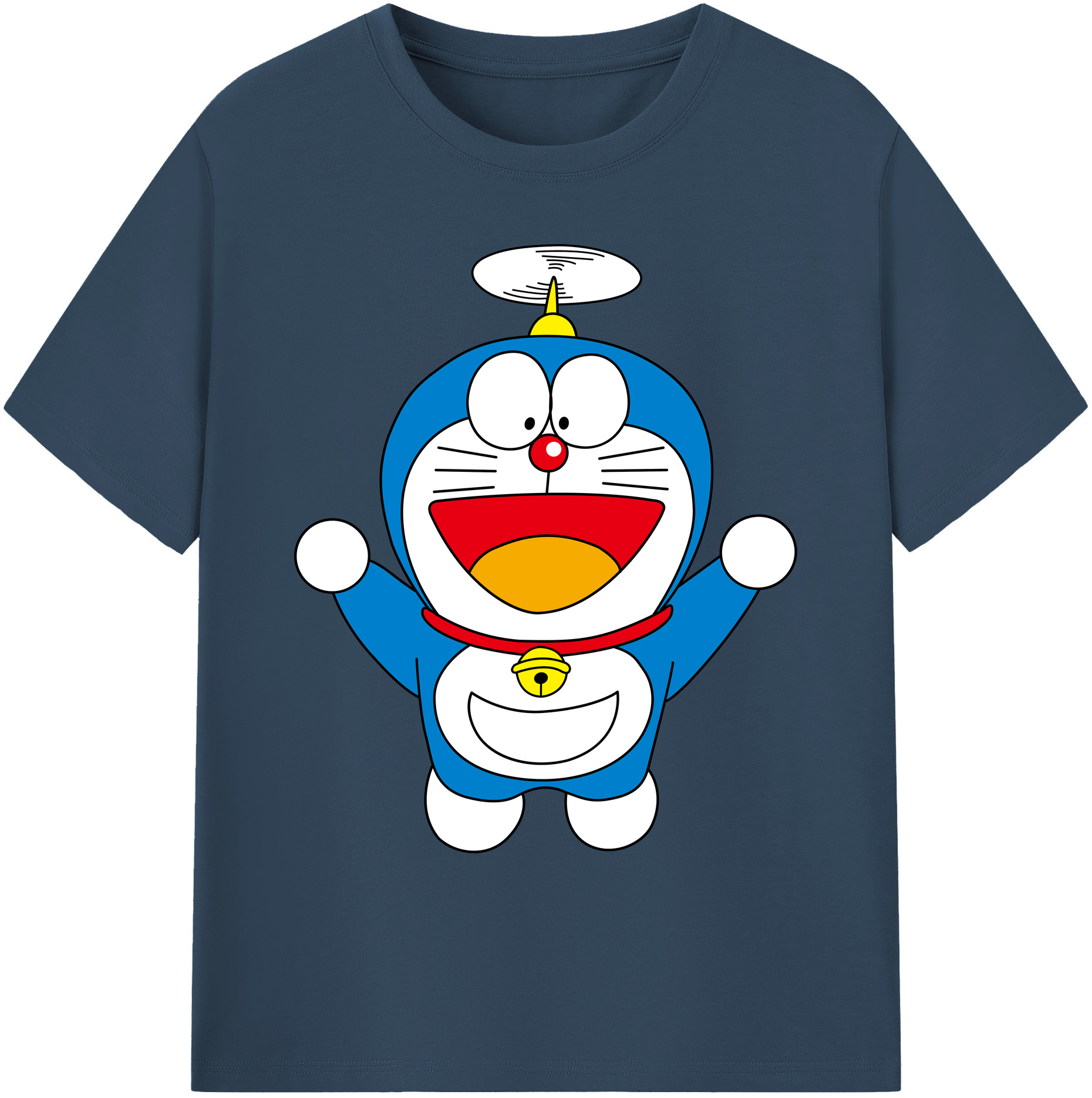 （画像用） ドラえもん Doraemon 綿100％ メンズ半袖Tシャツ｜肌触りやわらか＆通気性