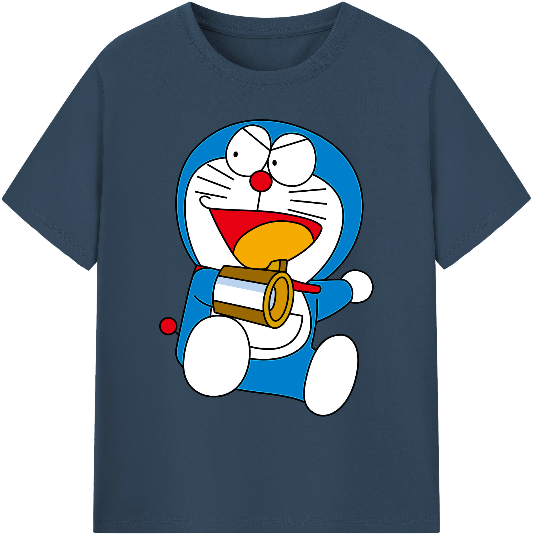 （画像用） ドラえもん Doraemon 綿100％ メンズ半袖Tシャツ｜肌触りやわらか＆通気性