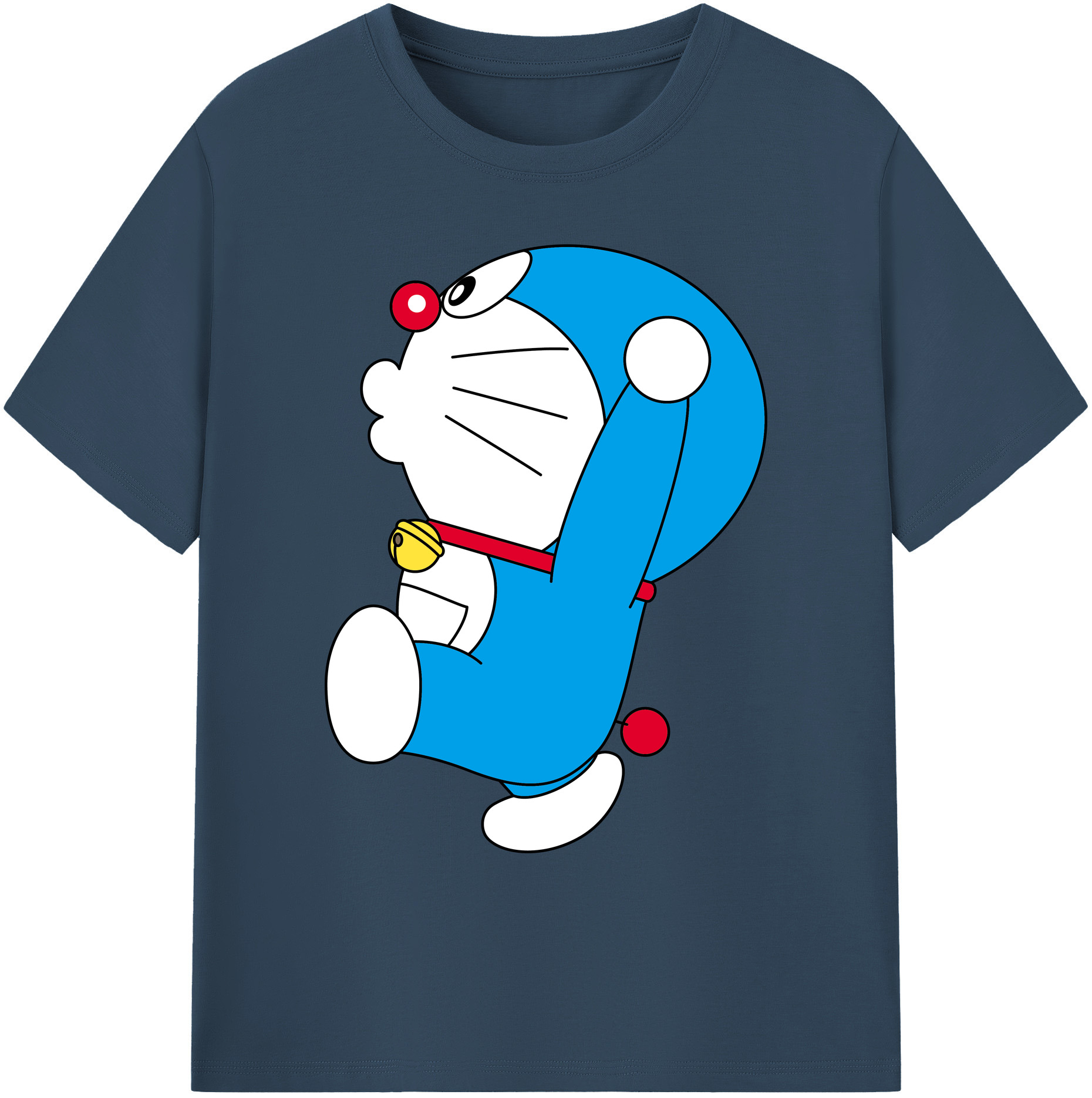 （画像用） ドラえもん Doraemon 綿100％ メンズ半袖Tシャツ｜肌触りやわらか＆通気性
