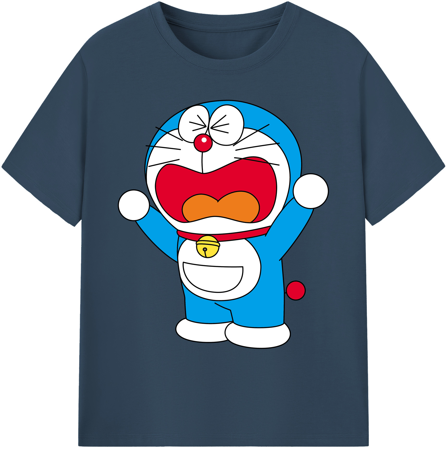 （画像用） ドラえもん Doraemon 綿100％ メンズ半袖Tシャツ｜肌触りやわらか＆通気性