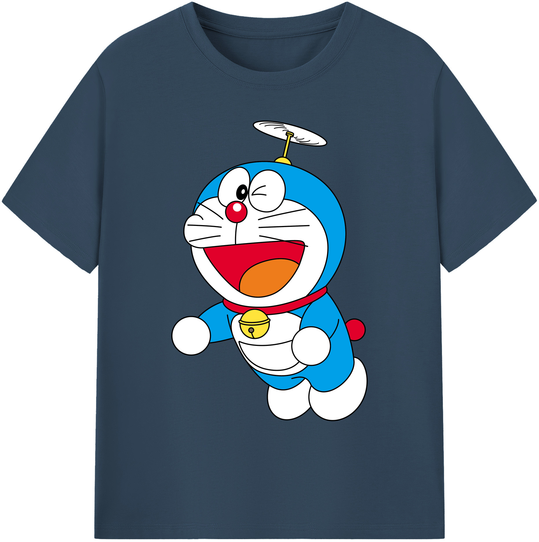 （画像用） ドラえもん Doraemon 綿100％ メンズ半袖Tシャツ｜肌触りやわらか＆通気性