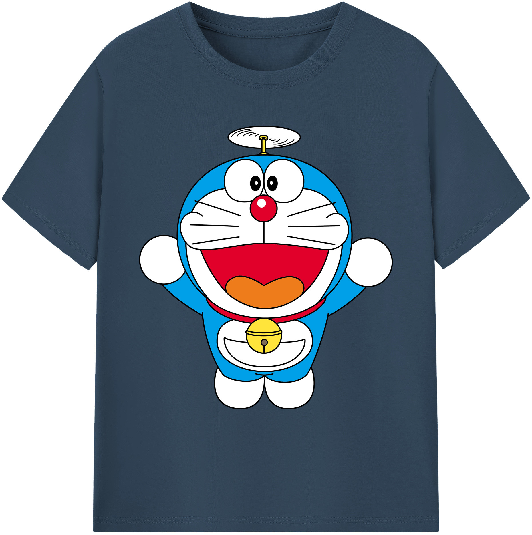 （画像用） ドラえもん Doraemon 綿100％ メンズ半袖Tシャツ｜肌触りやわらか＆通気性