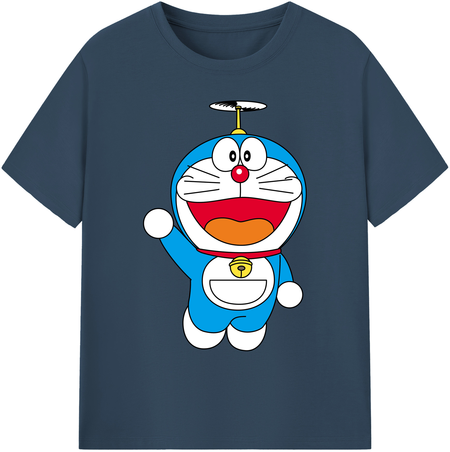 （画像用） ドラえもん Doraemon 綿100％ メンズ半袖Tシャツ｜肌触りやわらか＆通気性