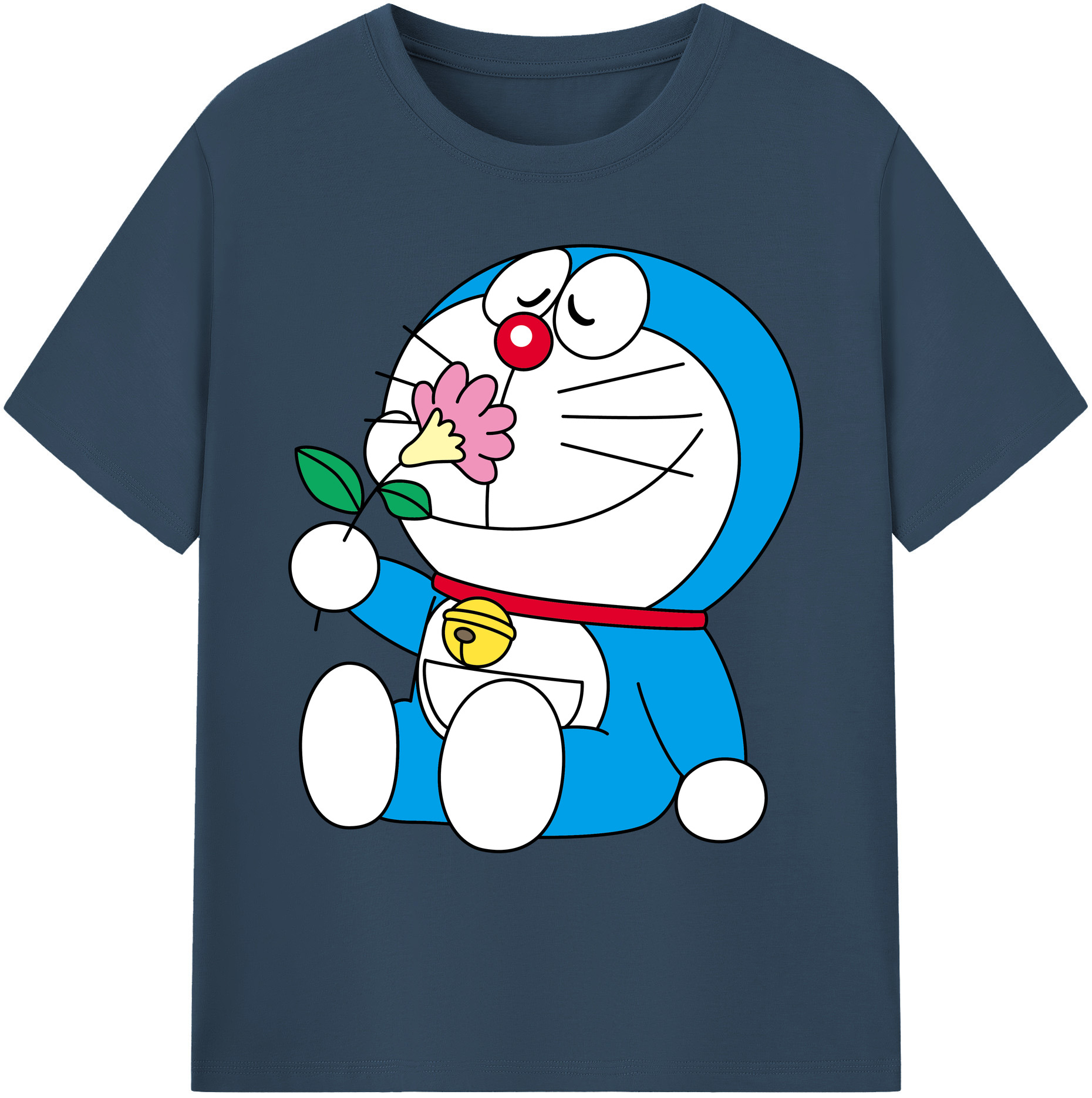 （画像用） ドラえもん Doraemon 綿100％ メンズ半袖Tシャツ｜肌触りやわらか＆通気性