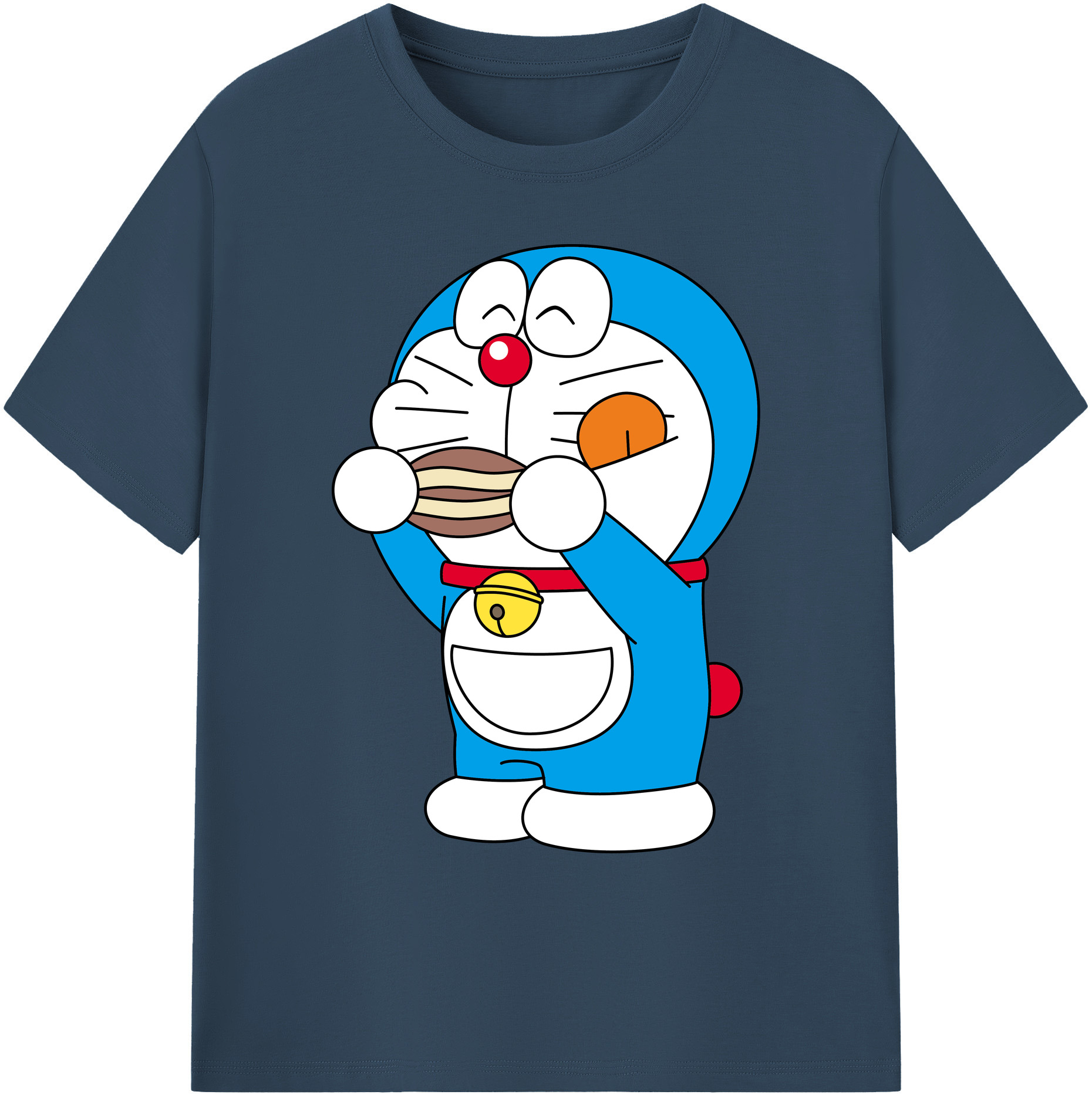 （画像用） ドラえもん Doraemon 綿100％ メンズ半袖Tシャツ｜肌触りやわらか＆通気性