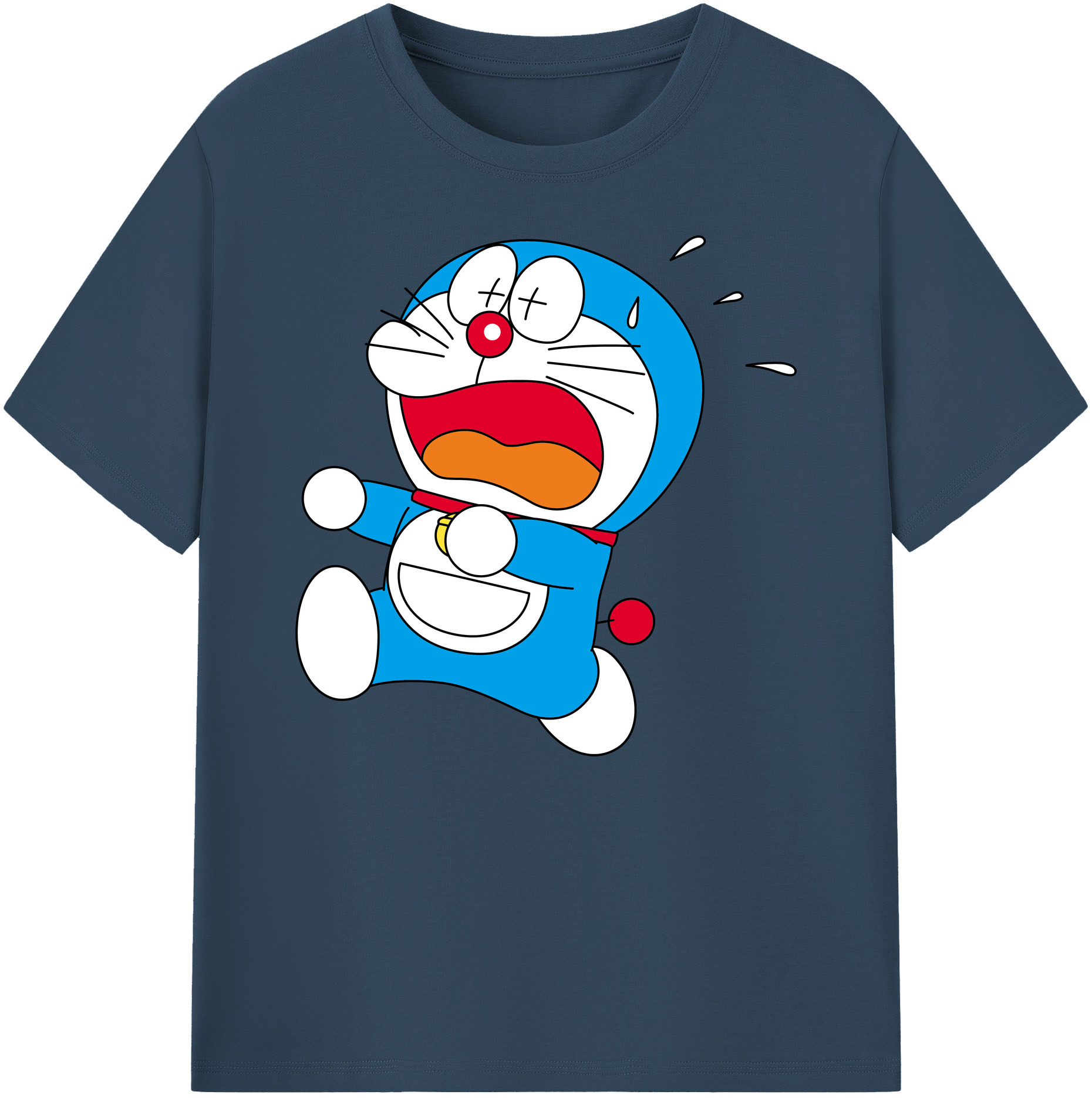 （画像用） ドラえもん Doraemon 綿100％ メンズ半袖Tシャツ｜肌触りやわらか＆通気性
