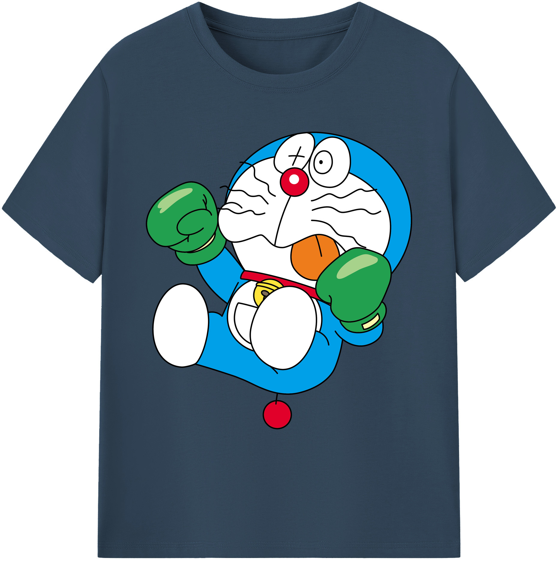（画像用） ドラえもん Doraemon 綿100％ メンズ半袖Tシャツ｜肌触りやわらか＆通気性