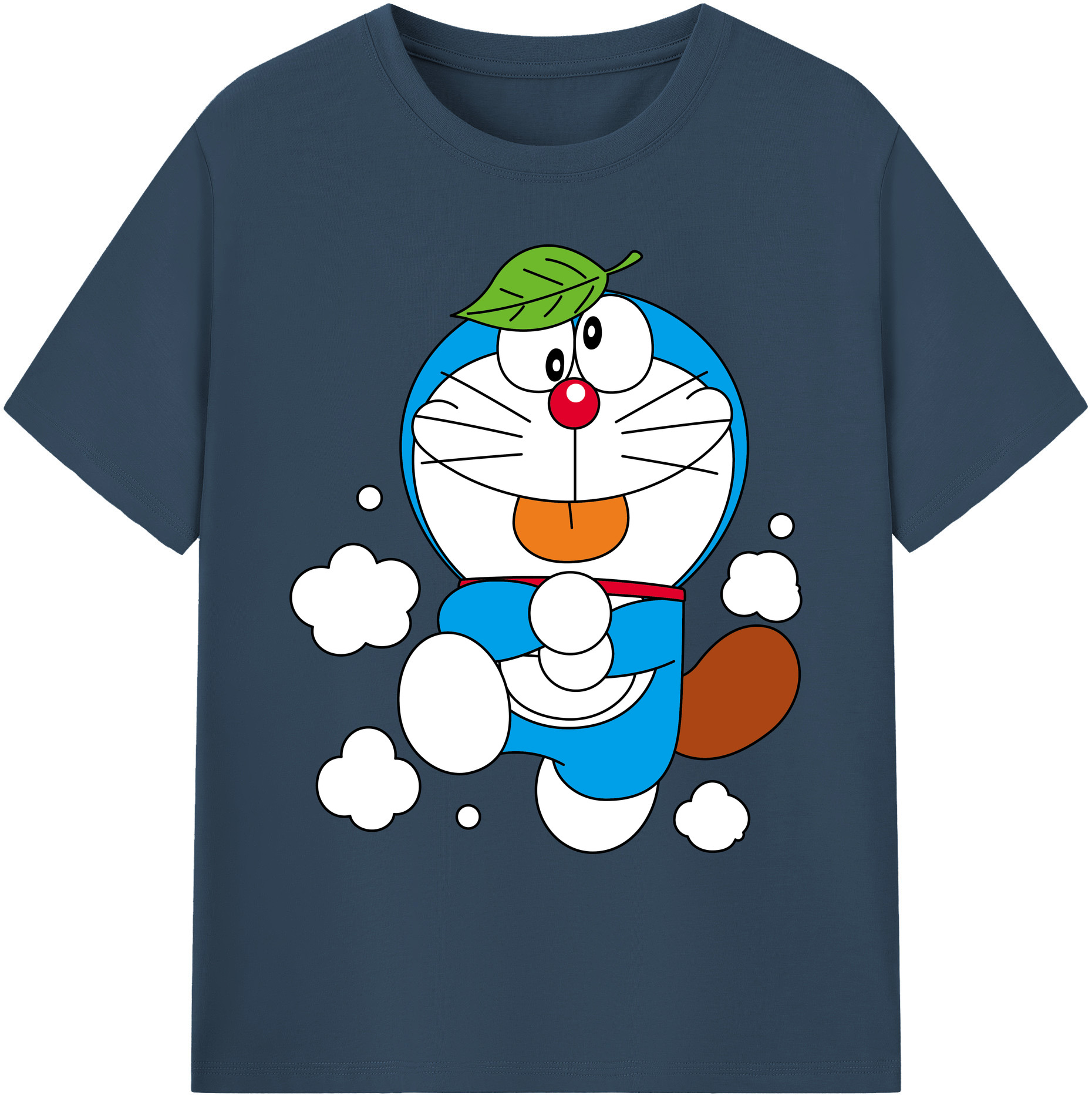 （画像用） ドラえもん Doraemon 綿100％ メンズ半袖Tシャツ｜肌触りやわらか＆通気性