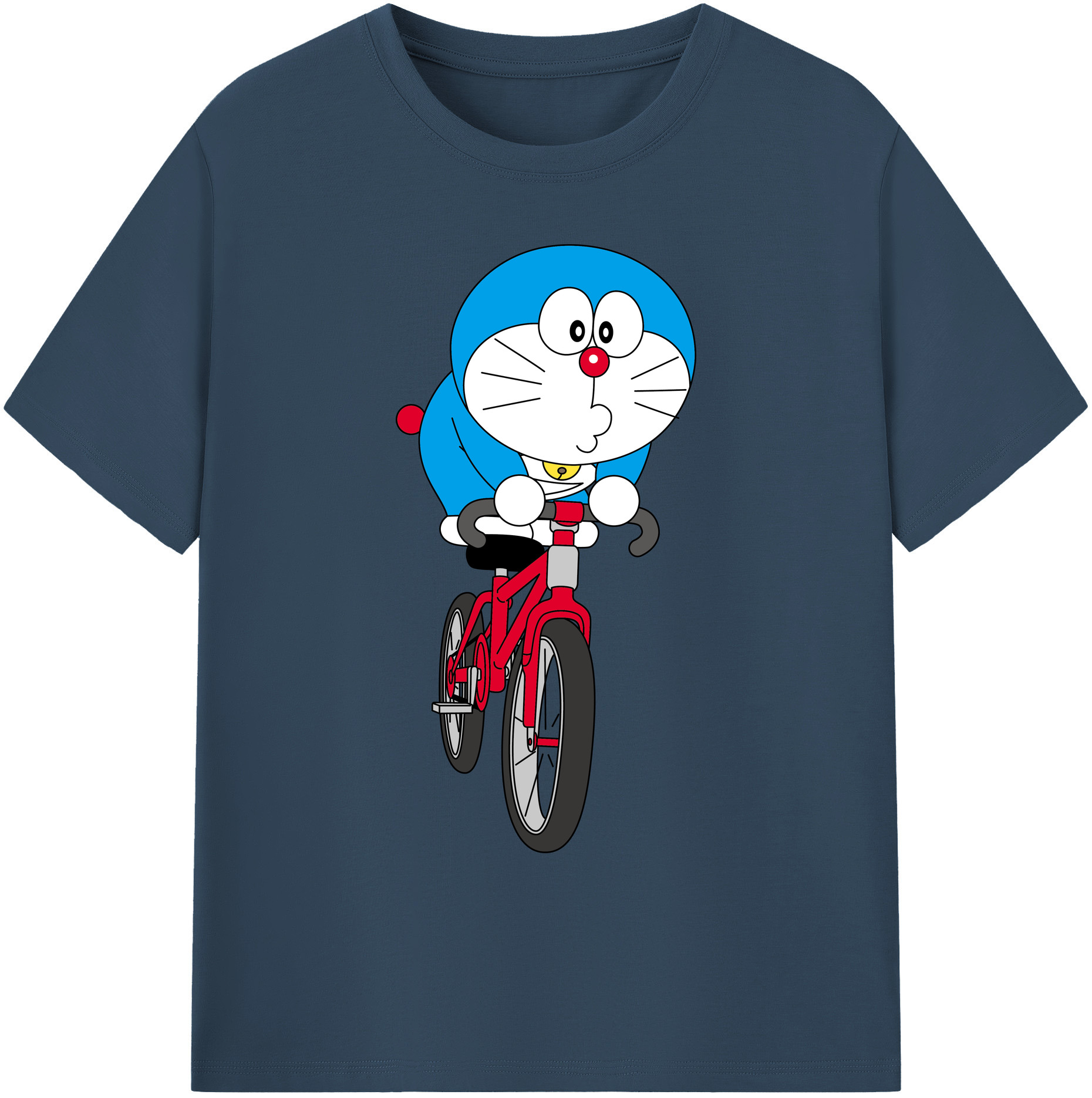 （画像用） ドラえもん Doraemon 綿100％ メンズ半袖Tシャツ｜肌触りやわらか＆通気性