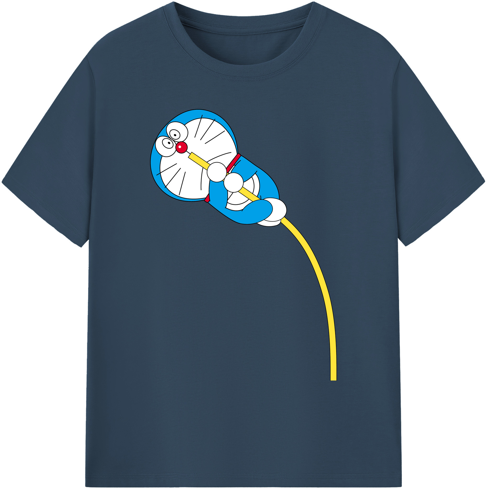 （画像用） ドラえもん Doraemon 綿100％ メンズ半袖Tシャツ｜肌触りやわらか＆通気性