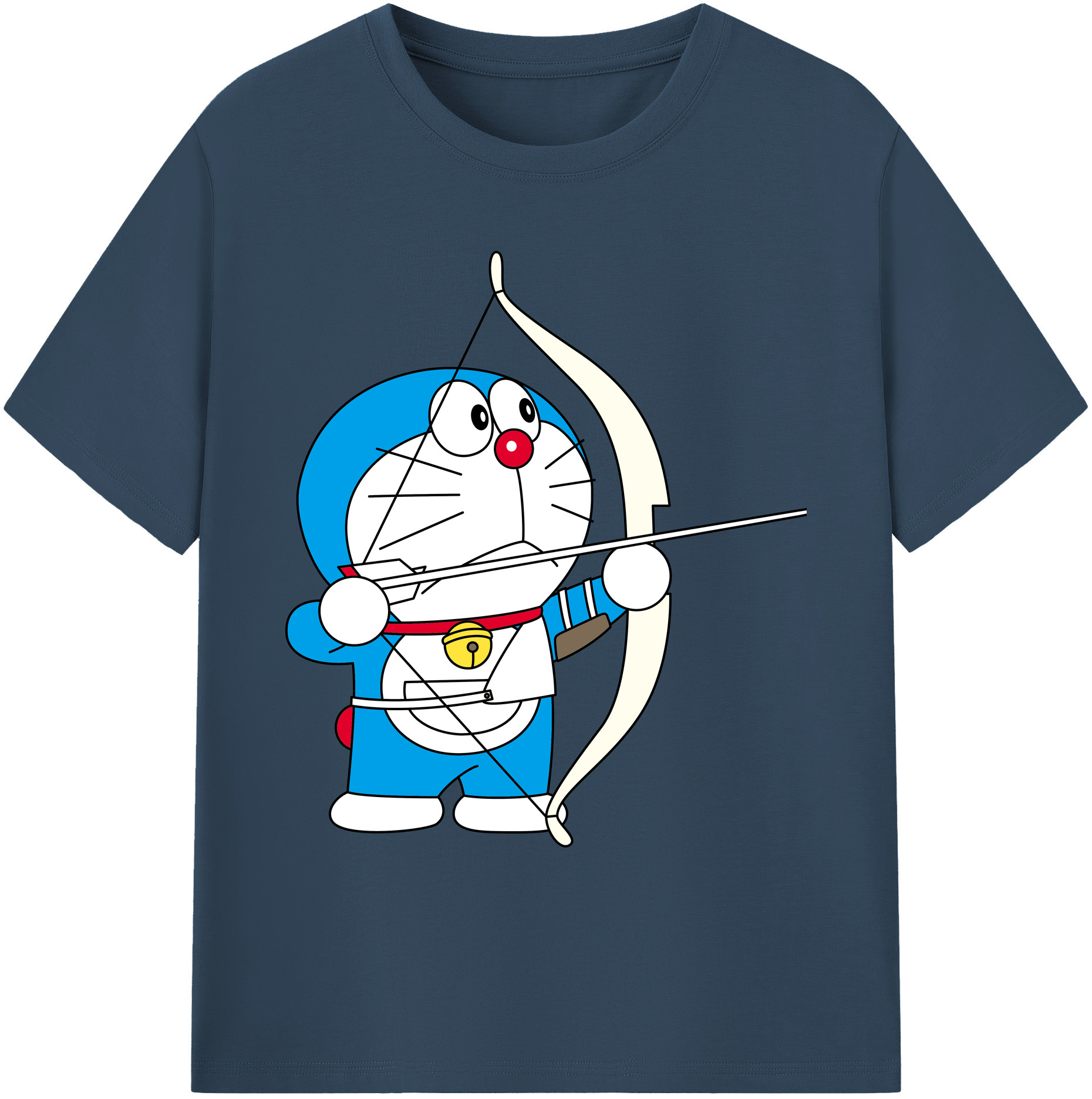 （画像用） ドラえもん Doraemon 綿100％ メンズ半袖Tシャツ｜肌触りやわらか＆通気性