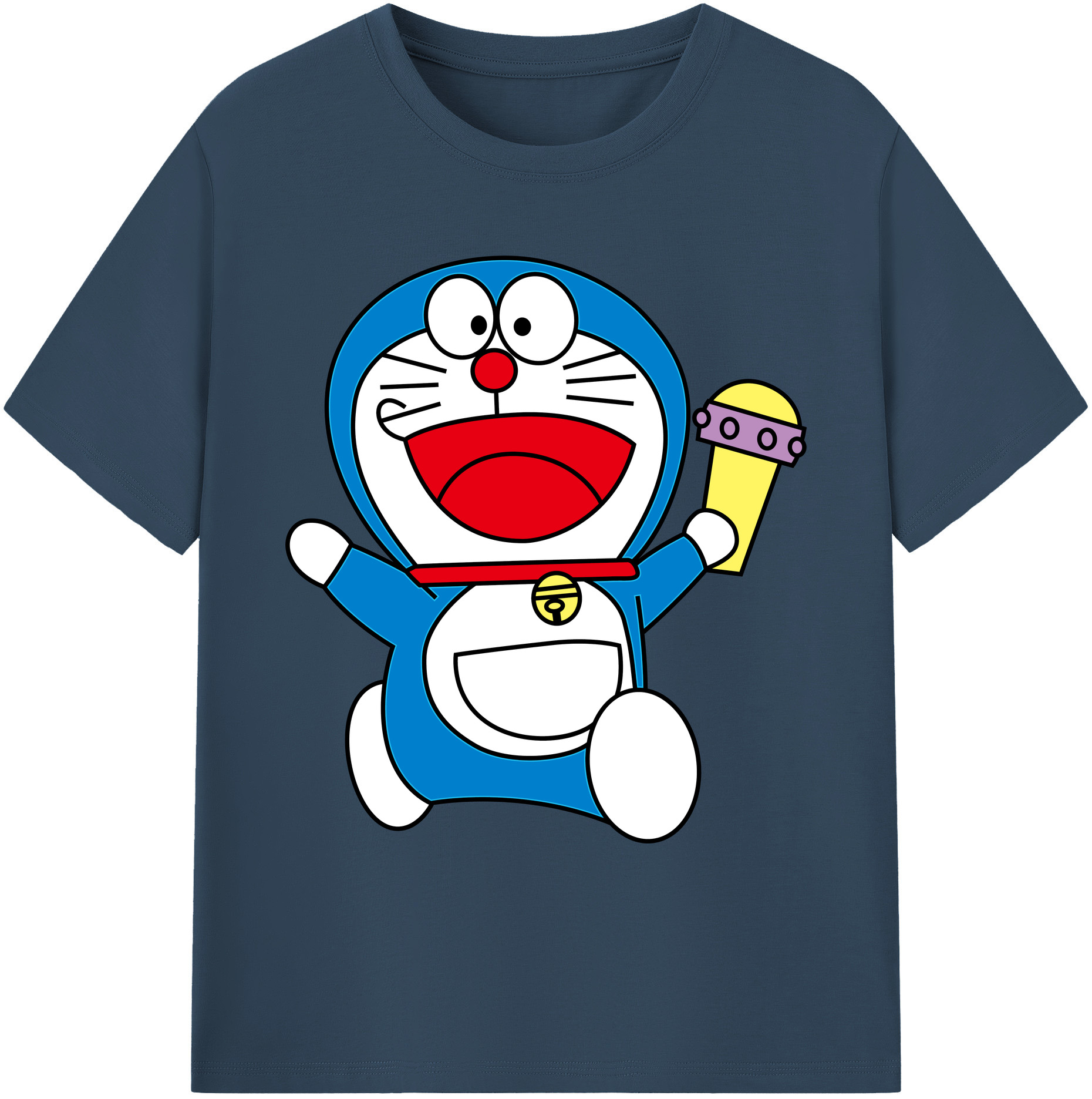 （画像用） ドラえもん Doraemon 綿100％ メンズ半袖Tシャツ｜肌触りやわらか＆通気性