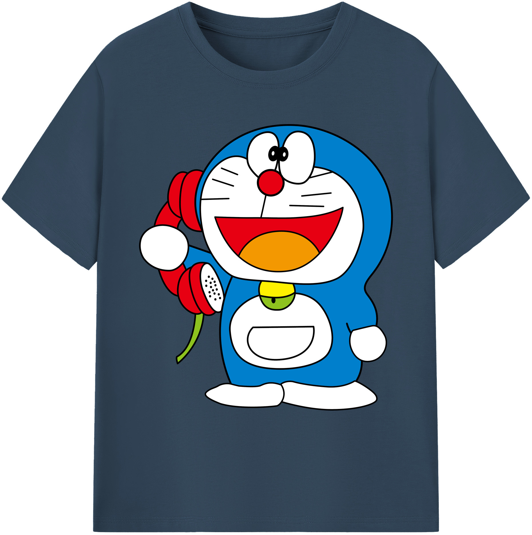 （画像用） ドラえもん Doraemon 綿100％ メンズ半袖Tシャツ｜肌触りやわらか＆通気性
