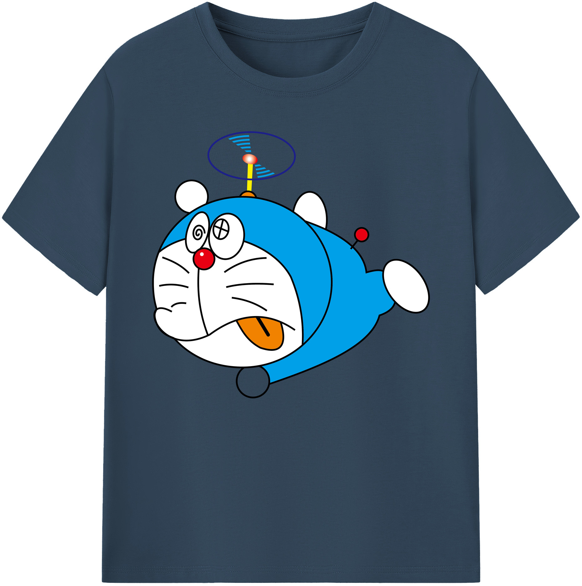 （画像用） ドラえもん Doraemon 綿100％ メンズ半袖Tシャツ｜肌触りやわらか＆通気性