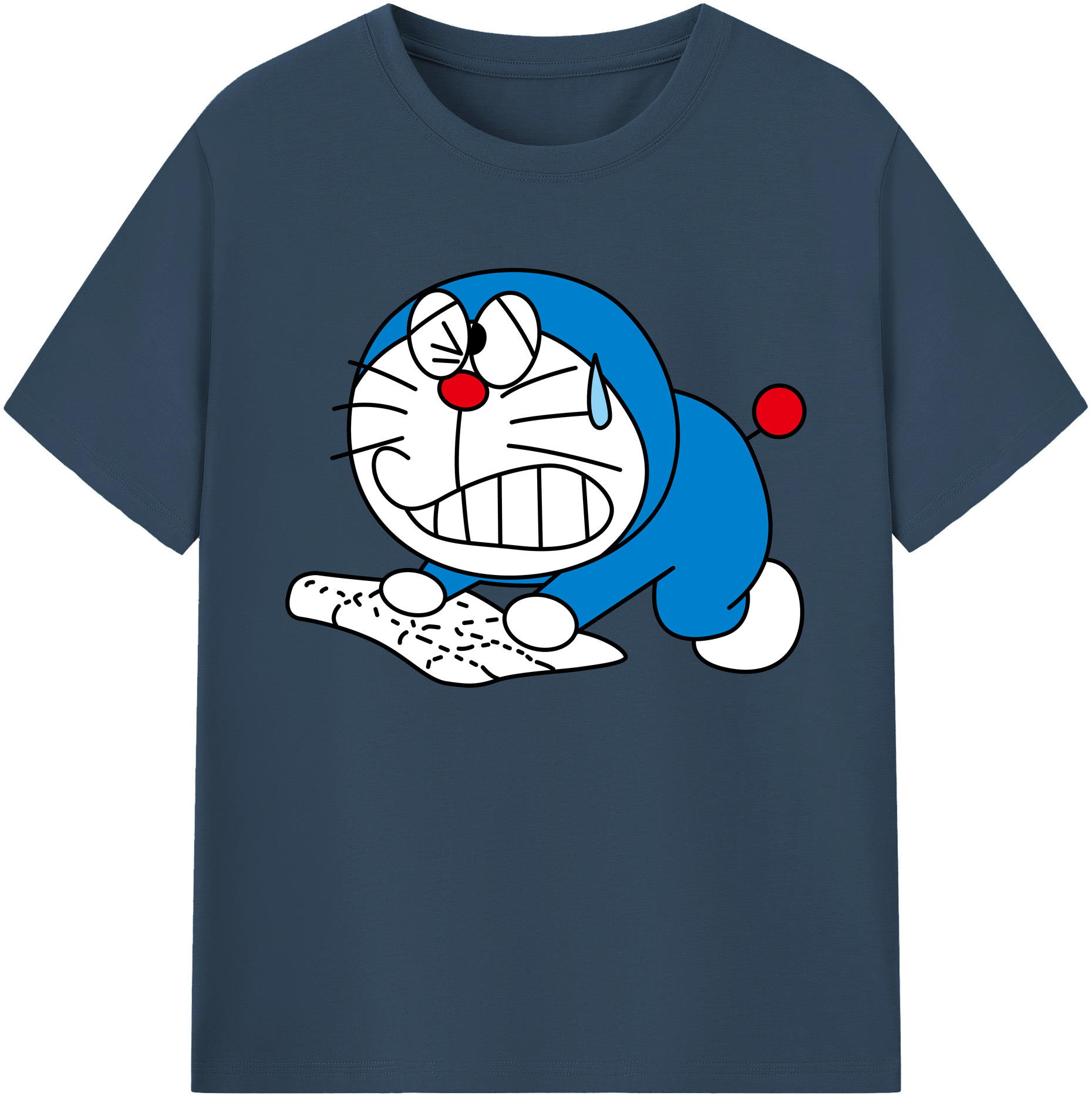 （画像用） ドラえもん Doraemon 綿100％ メンズ半袖Tシャツ｜肌触りやわらか＆通気性